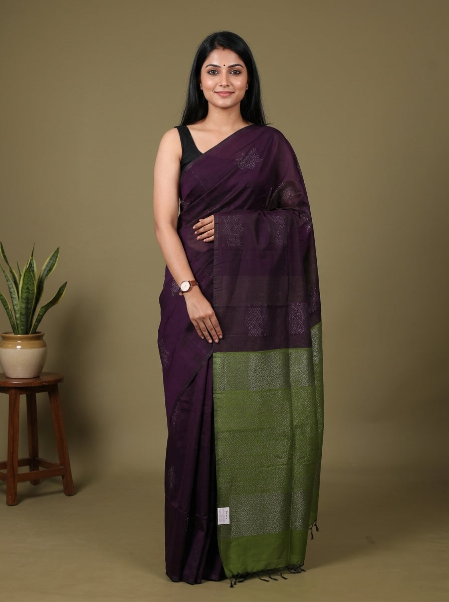 Semi Silkcotton Saree - EFS04439