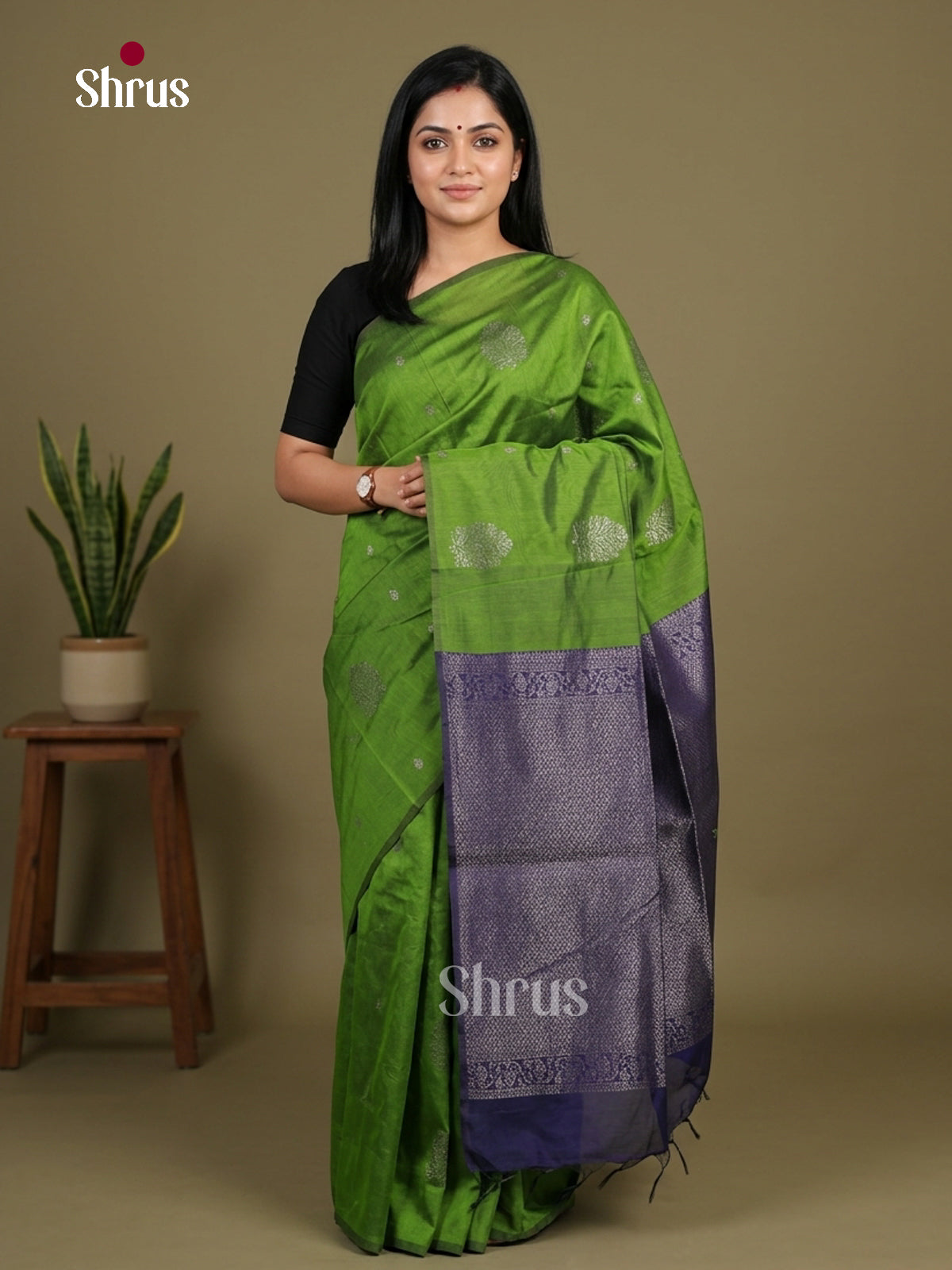 Semi Silkcotton Saree - EFS04466 - Shop on Shrus.com
