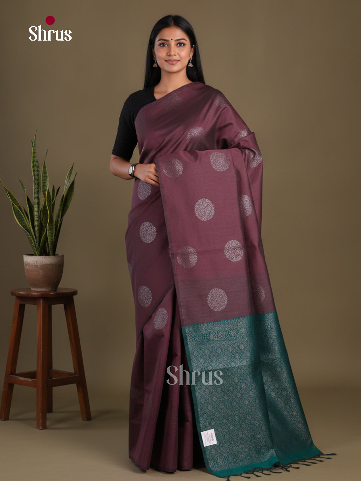 Semi Silkcotton Saree - EFS04467 - Shop on Shrus.com