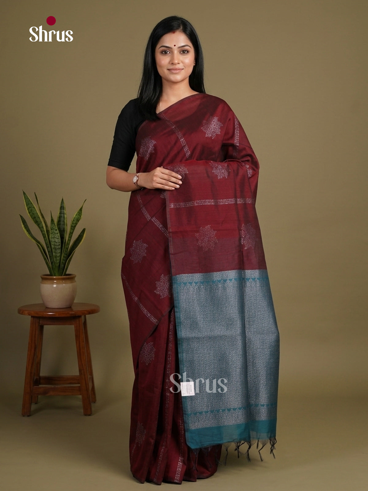 Semi Silkcotton Saree - EFS04470 - Shop on Shrus.com