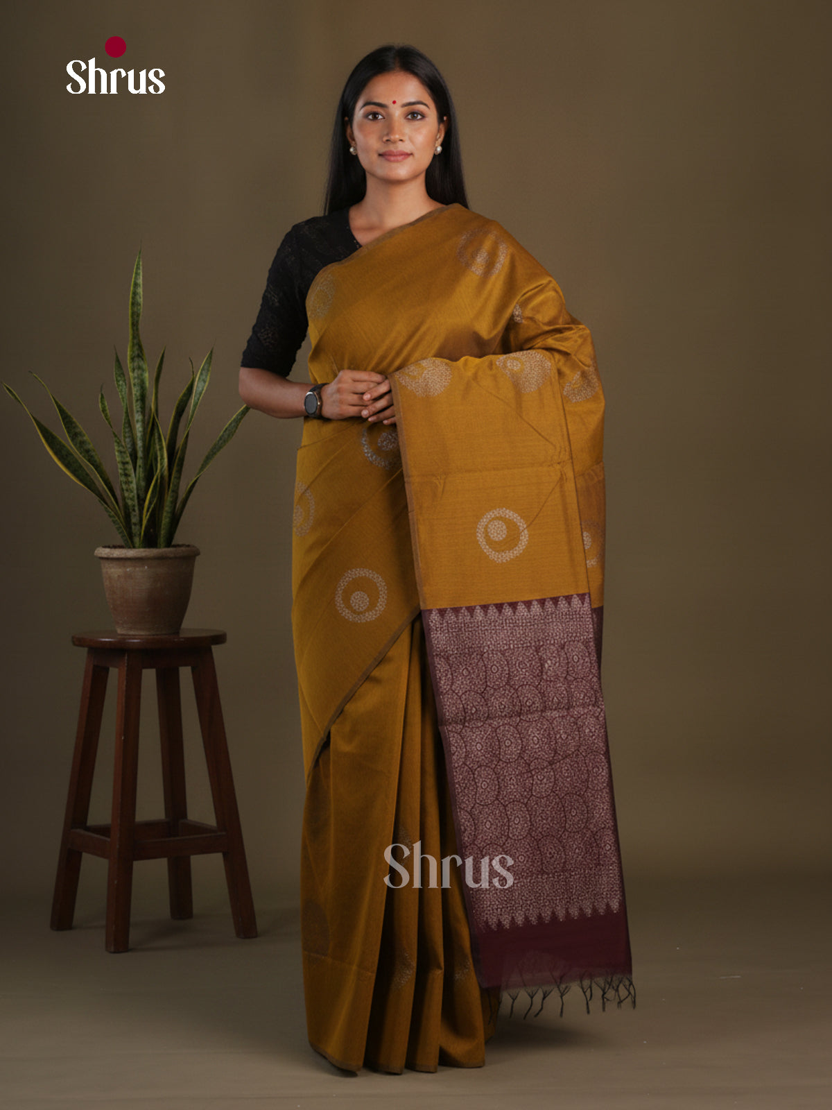 Semi Silkcotton Saree - EFS04477 - Shop on Shrus.com