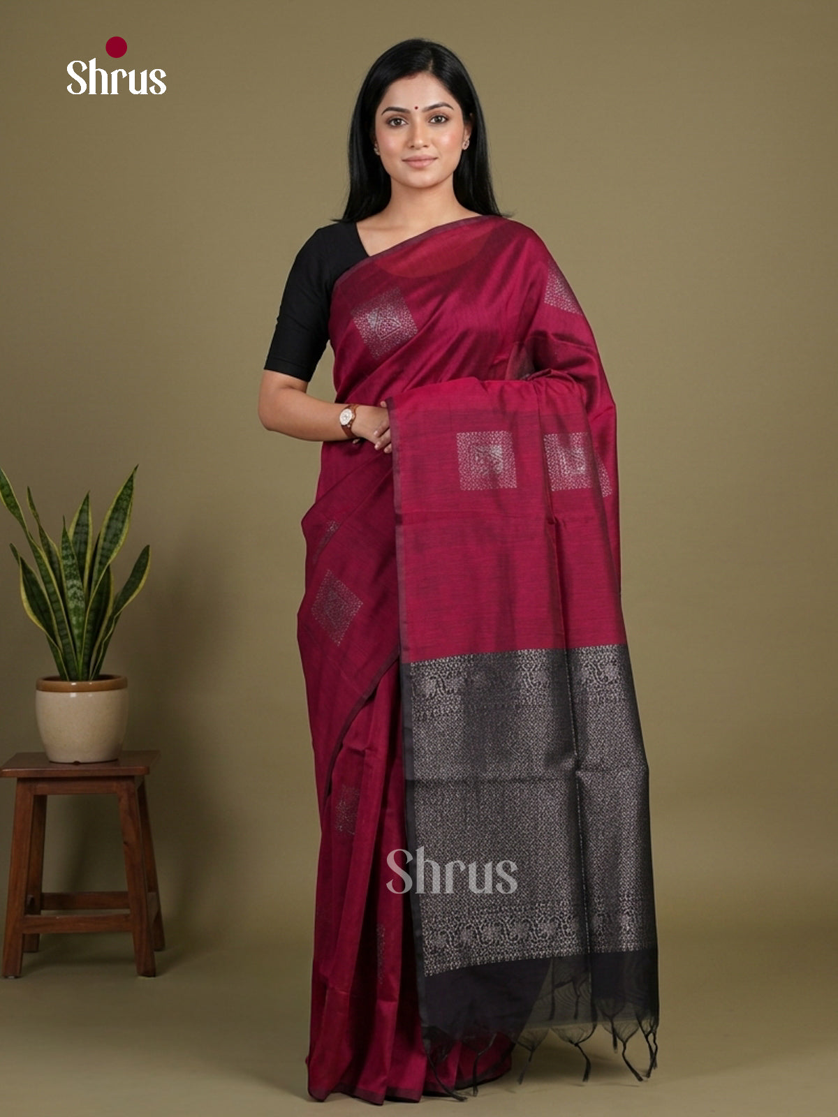 Semi Silkcotton Saree - EFS04478 - Shop on Shrus.com