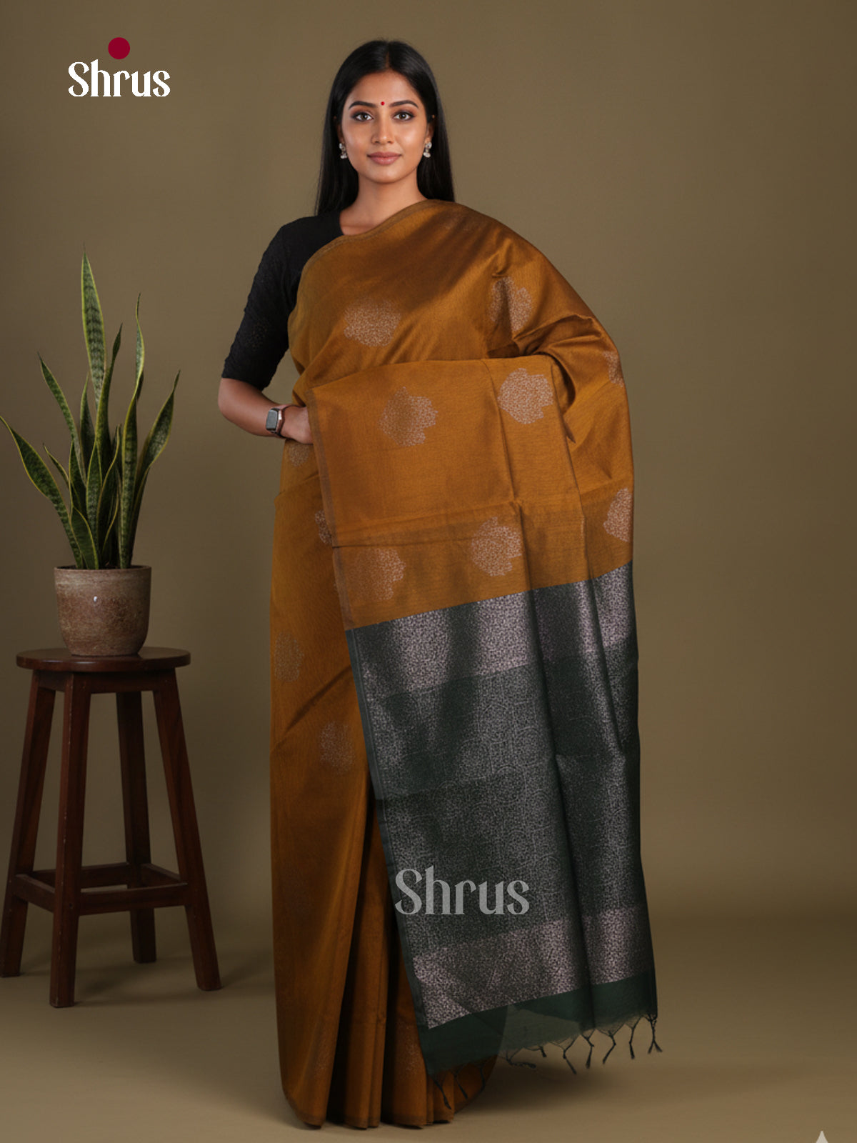 Semi Silkcotton Saree - EFS04498 - Shop on Shrus.com