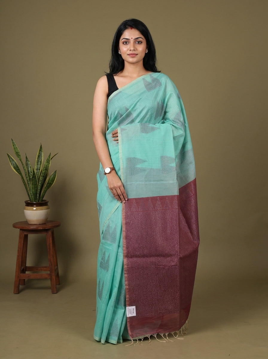 Semi Silkcotton Saree - EFS04499