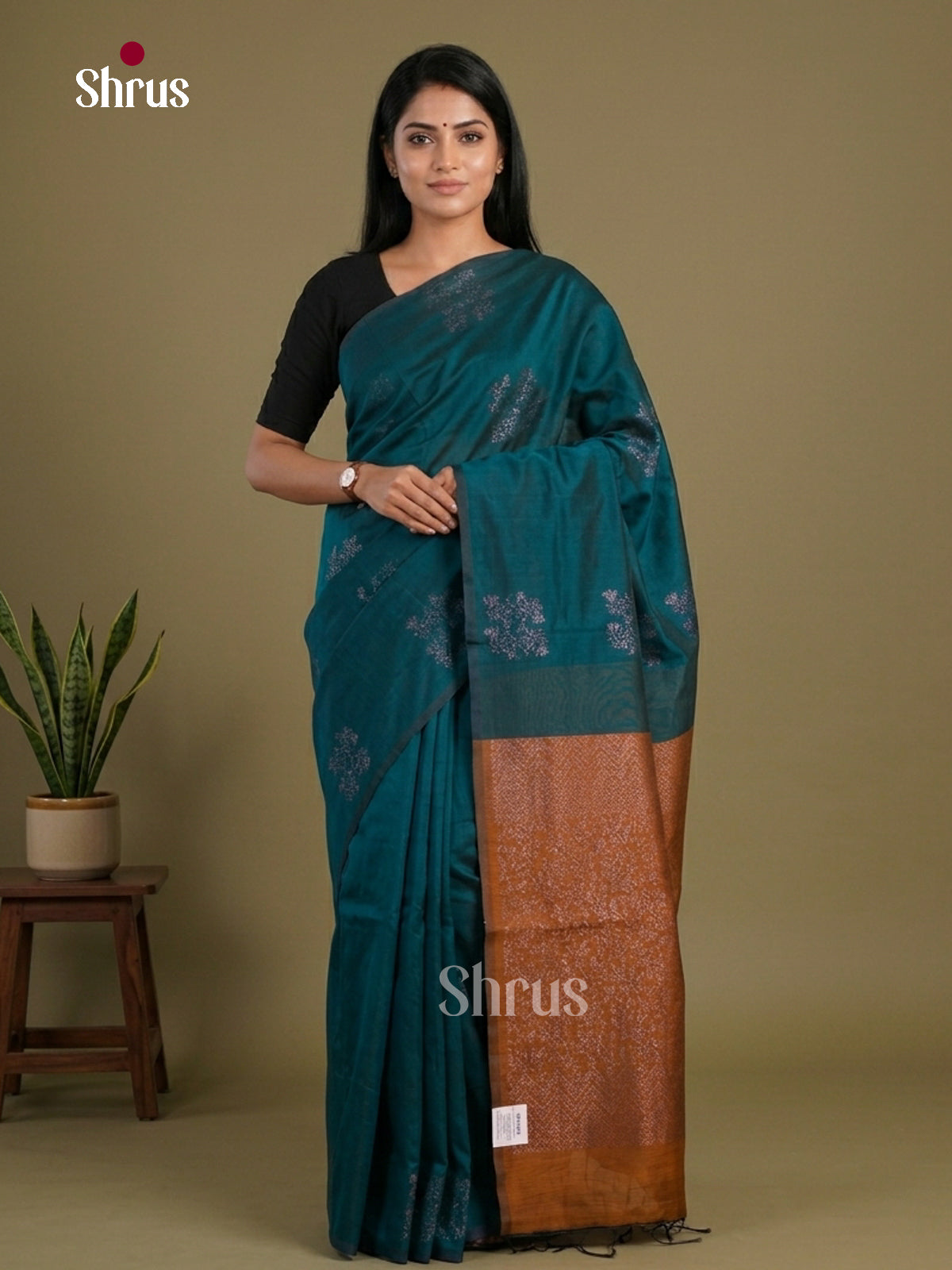 Semi Silkcotton Saree - EFS04516 - Shop on Shrus.com