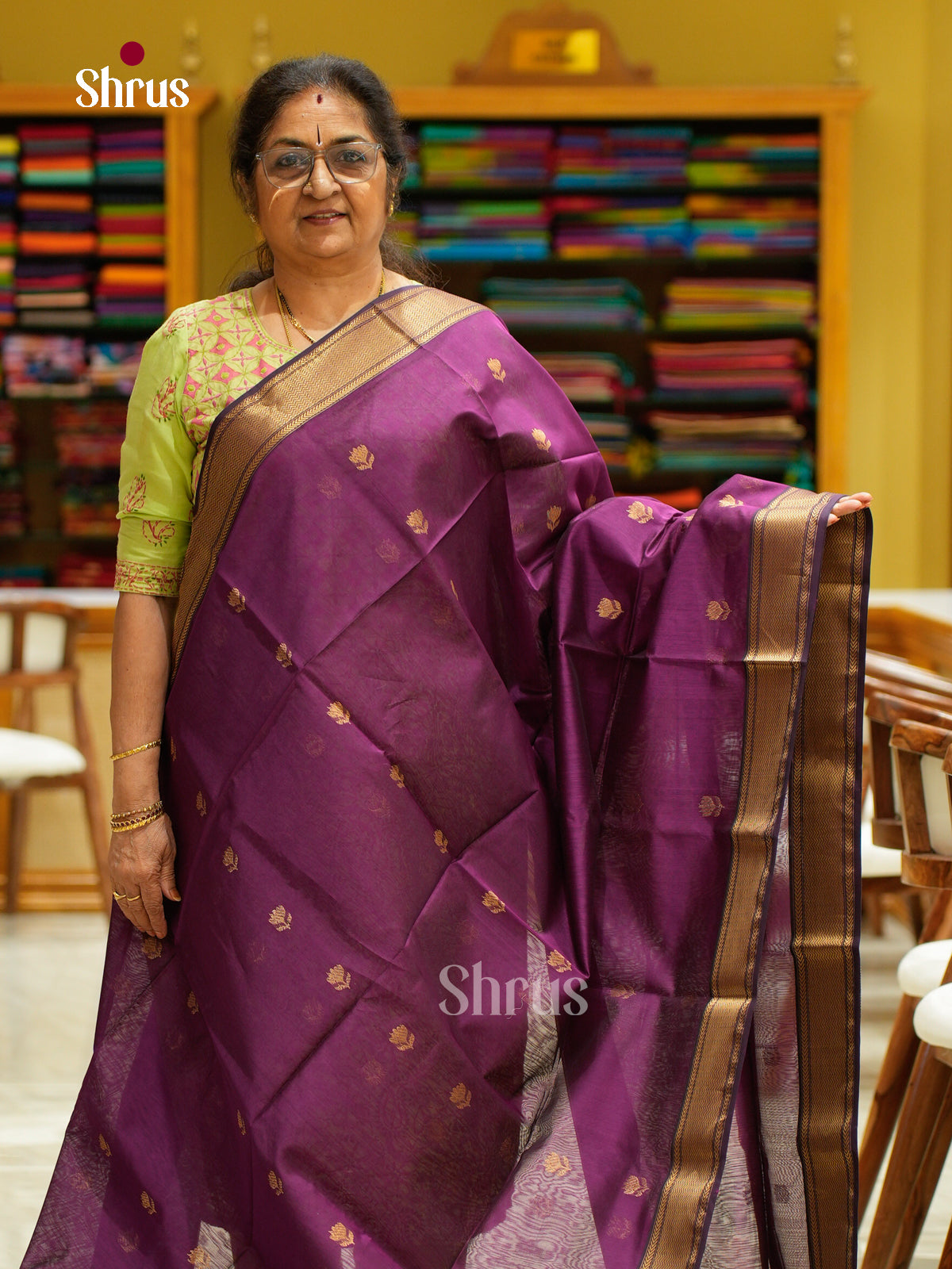 Maheshwari silkcotton Saree - EFS05001 - Shop on Shrus.com