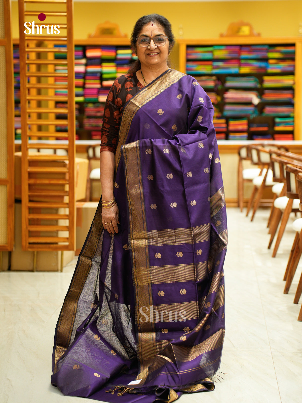 Maheshwari silkcotton Saree - EFS05008 - Shop on Shrus.com