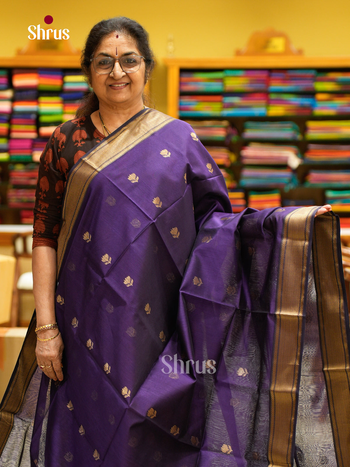Maheshwari silkcotton Saree - EFS05008 - Shop on Shrus.com
