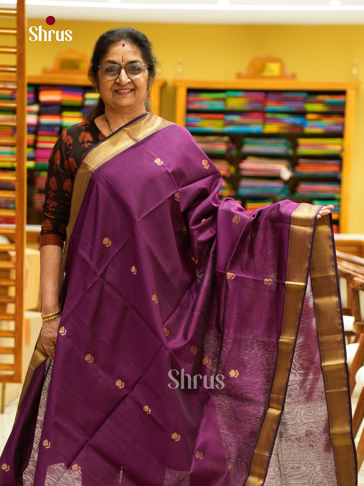 Maheshwari silkcotton Saree - EFS05013 - Shop on Shrus.com