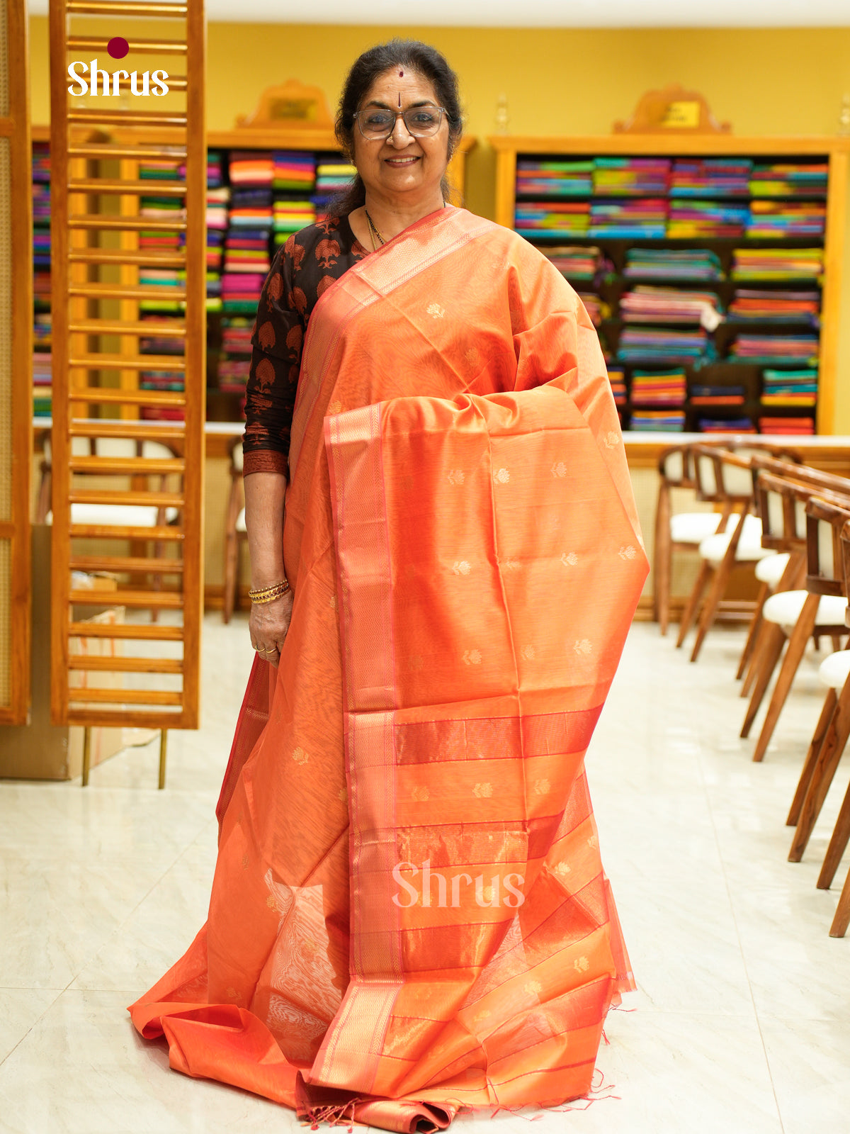 Maheshwari silkcotton Saree - EFS05014 - Shop on Shrus.com