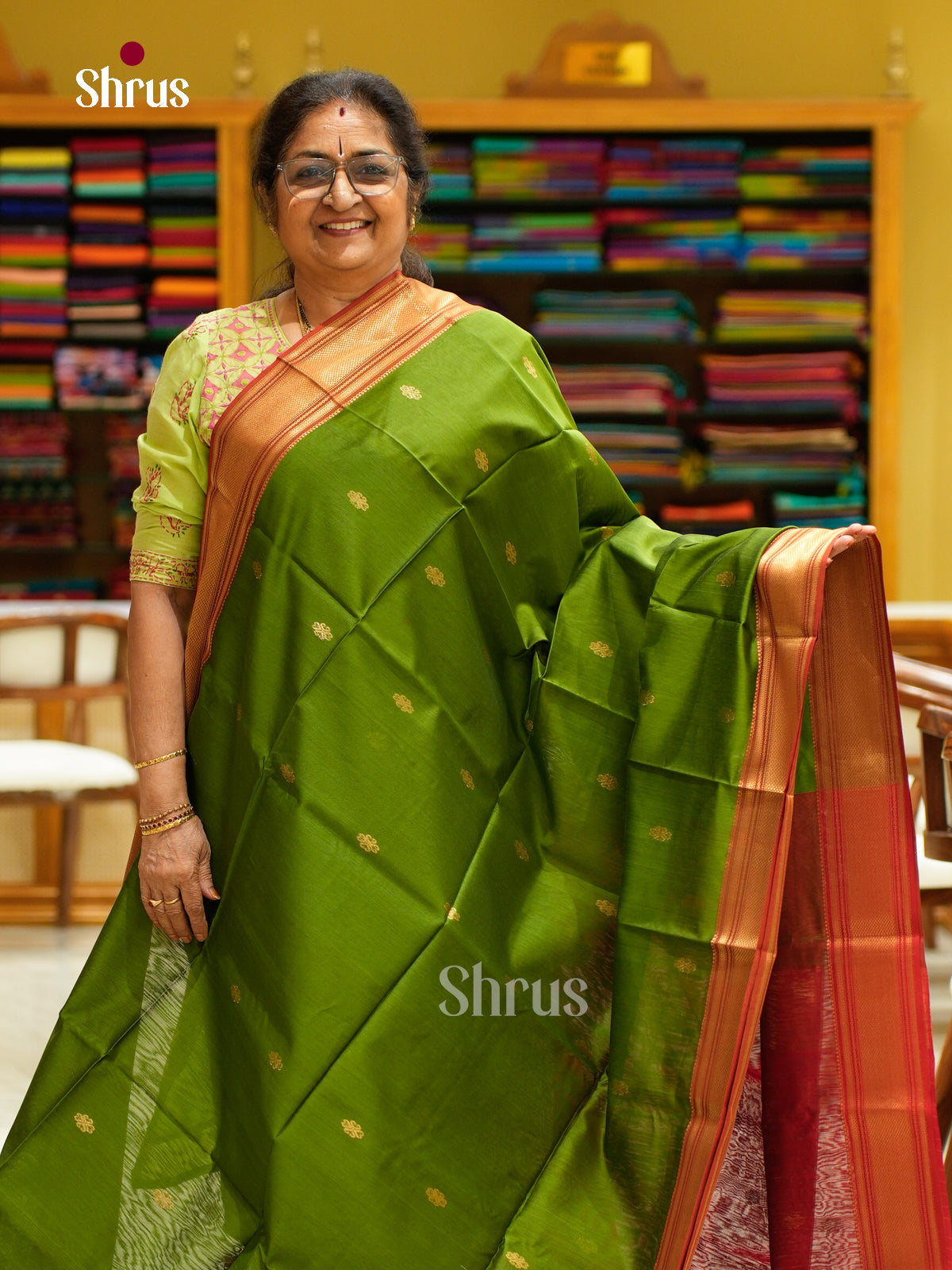 Maheshwari silkcotton Saree - EFS05020 - Shop on Shrus.com