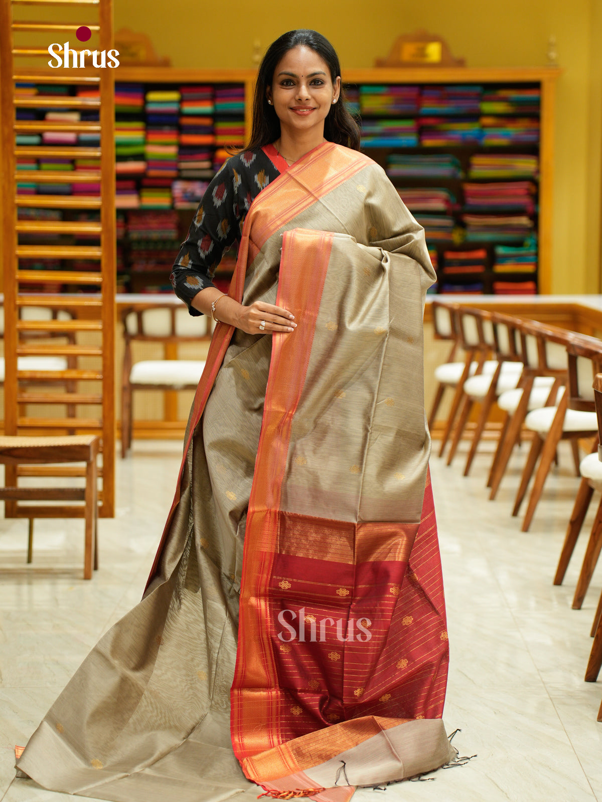 Maheshwari silkcotton Saree - EFS05023 - Shop on Shrus.com