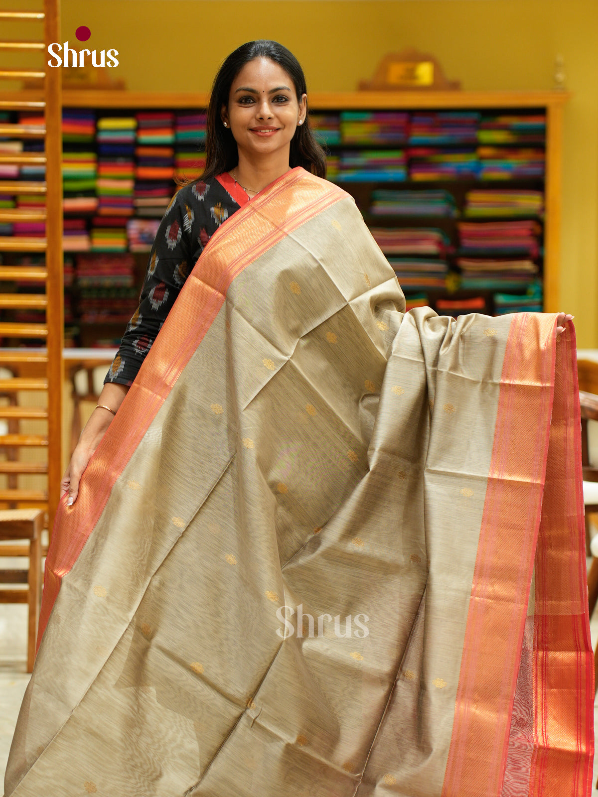 Maheshwari silkcotton Saree - EFS05023 - Shop on Shrus.com