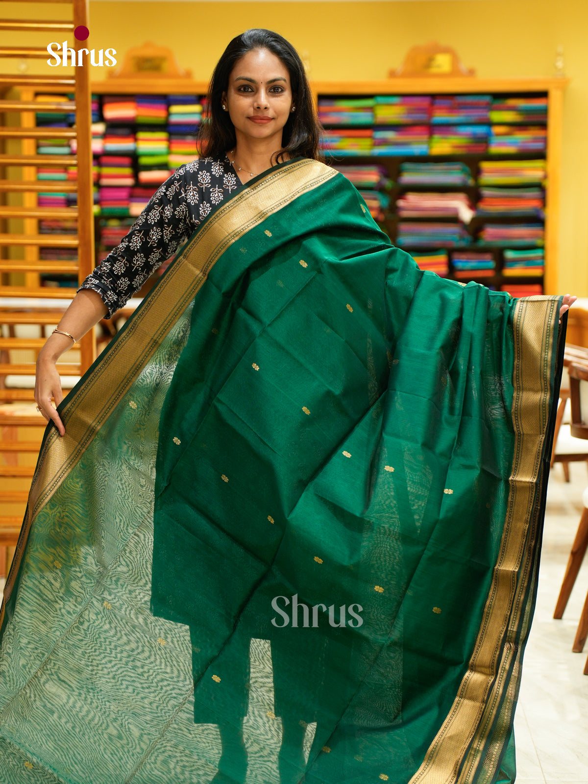 Maheshwari silkcotton Saree - EFS05025 - Shop on Shrus.com