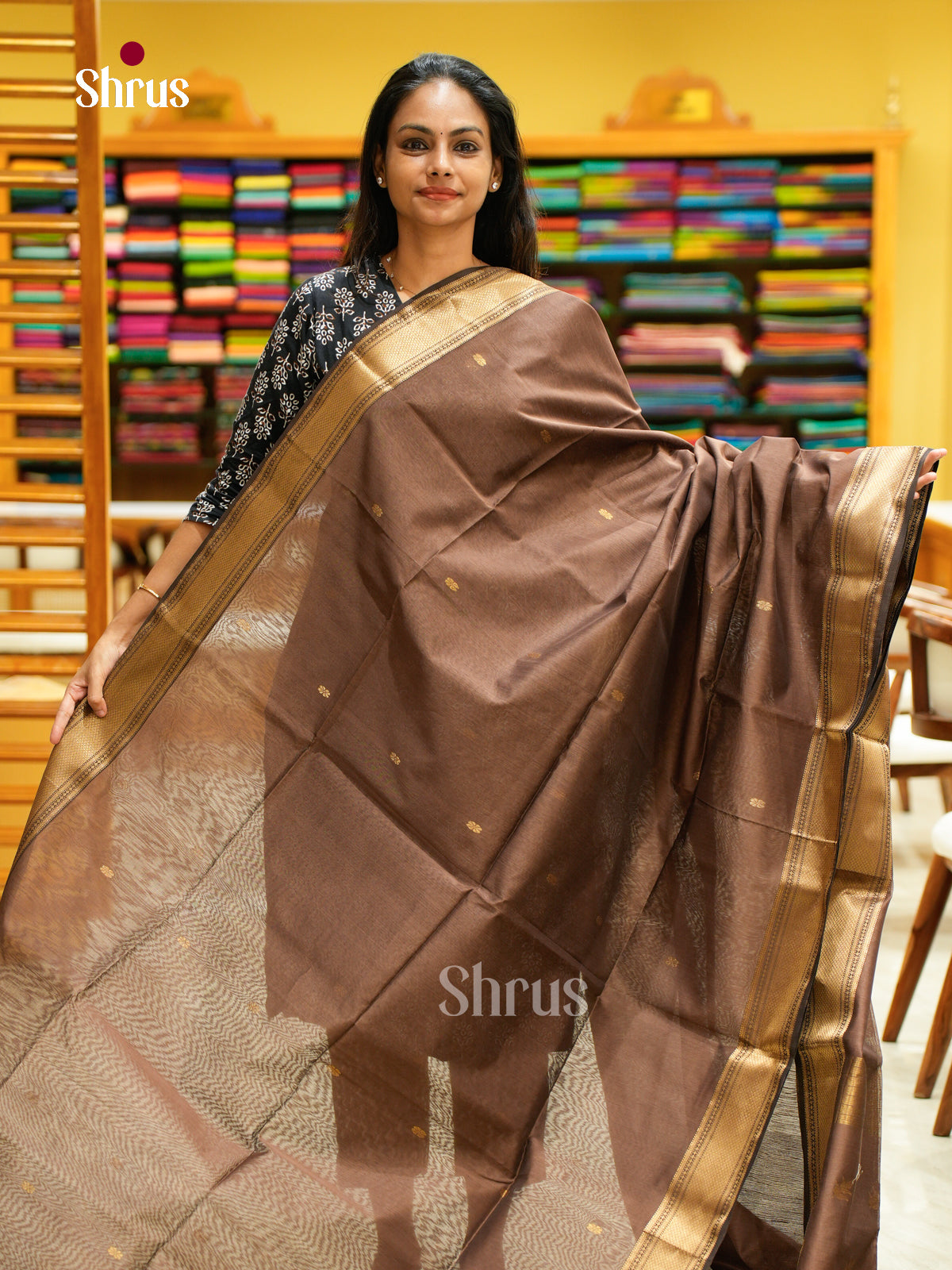 Maheshwari silkcotton Saree - EFS05037 - Shop on Shrus.com