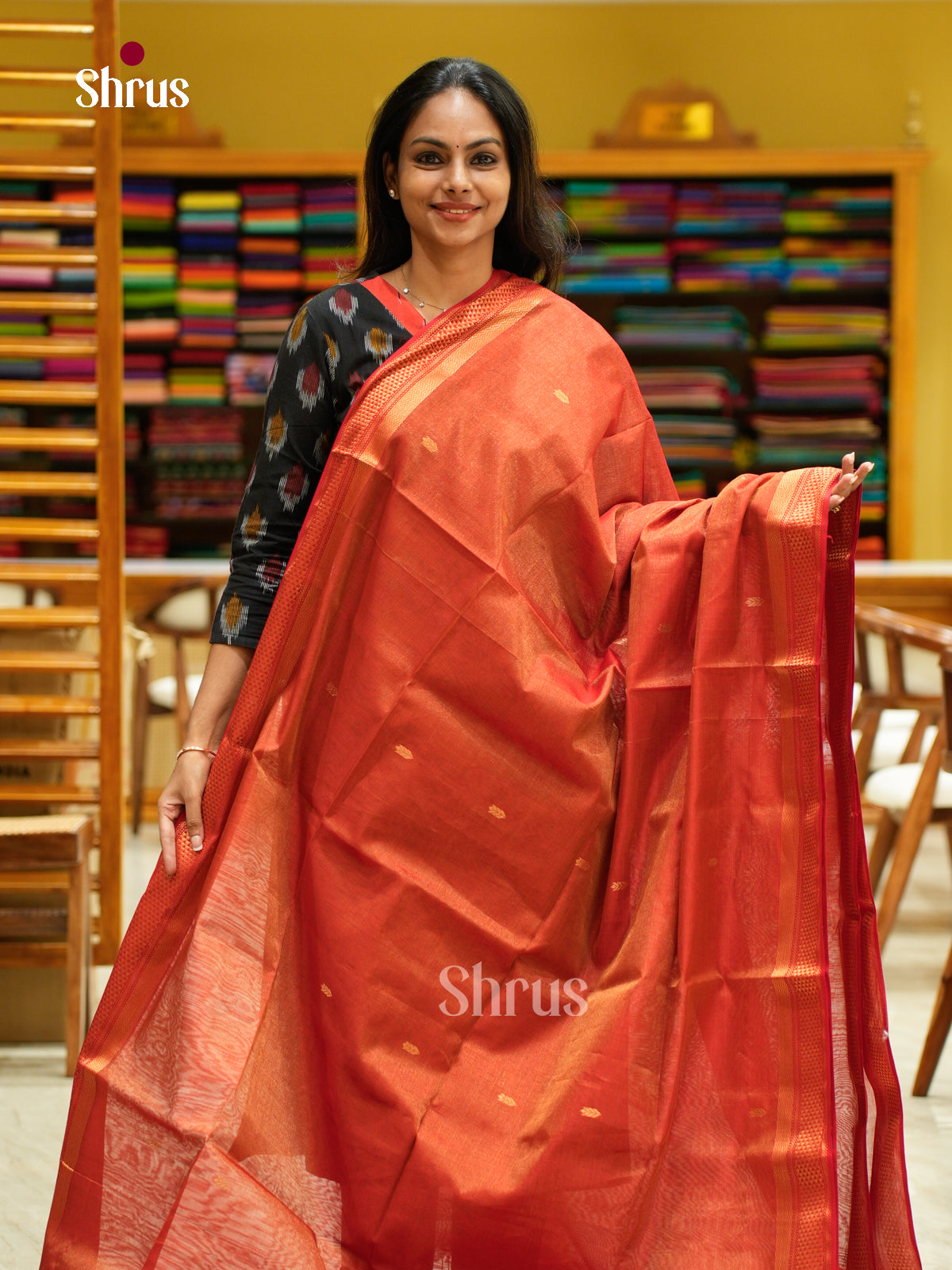 Maheshwari silkcotton Saree - EFS05037 - Shop on Shrus.com