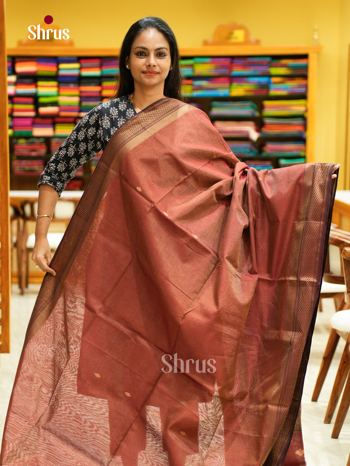 Maheshwari silkcotton Saree - EFS05041 - Shop on Shrus.com