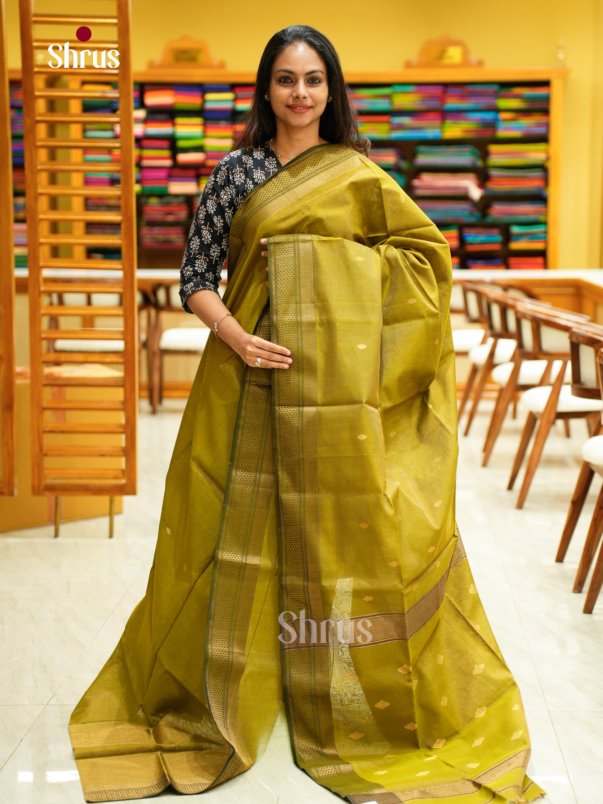 Maheshwari silkcotton Saree - EFS05042 - Shop on Shrus.com