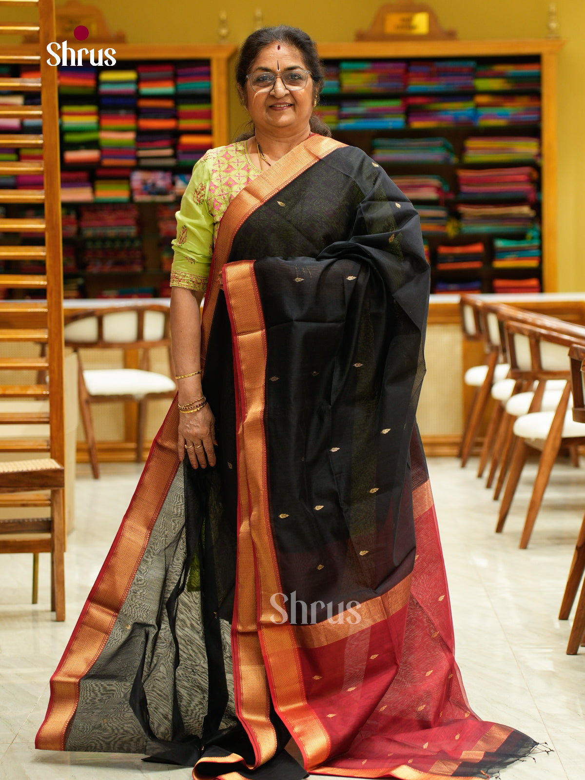 Maheshwari silkcotton Saree - EFS05054 - Shop on Shrus.com