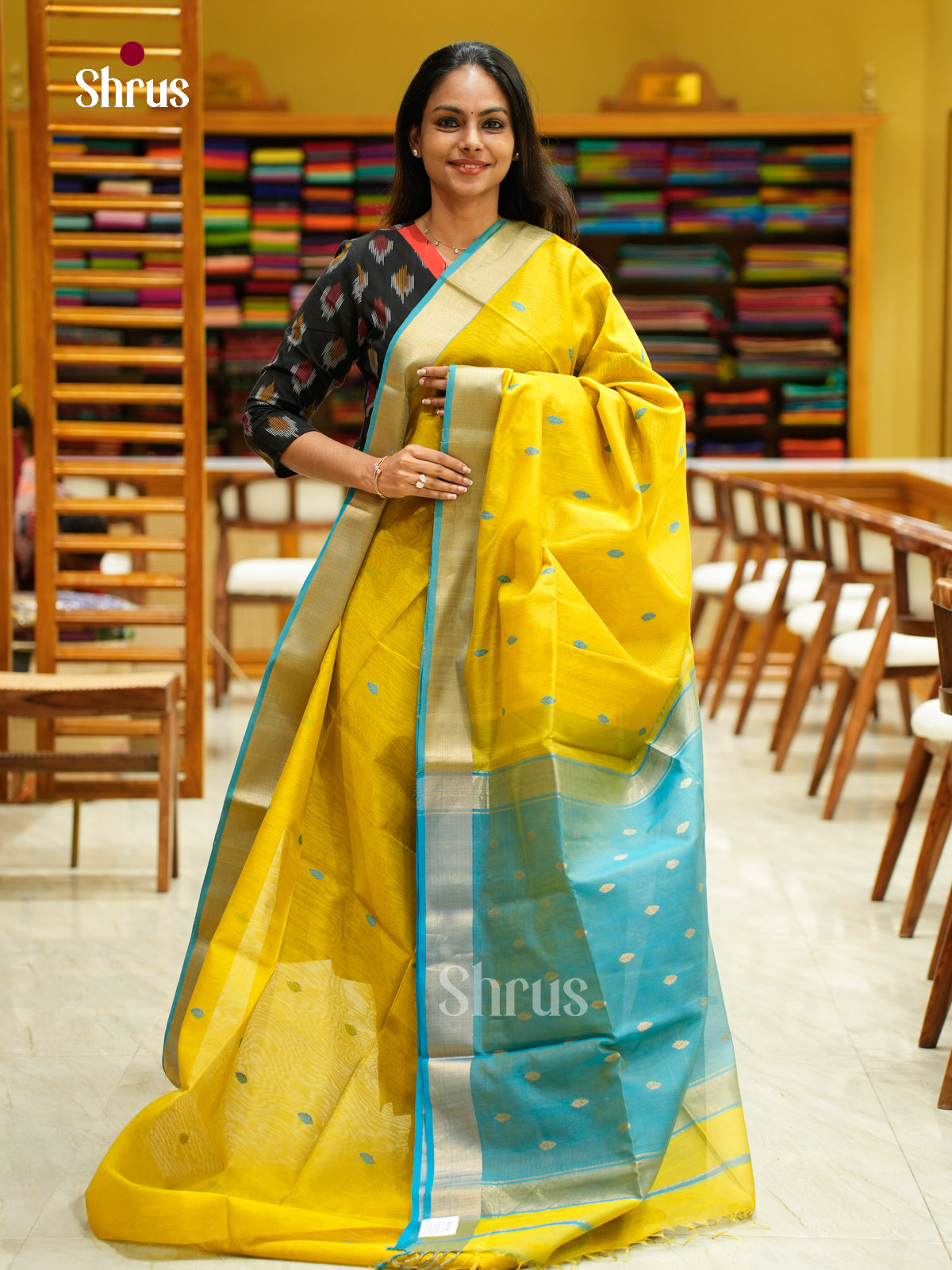 Maheshwari silkcotton Saree - EFS05055 - Shop on Shrus.com