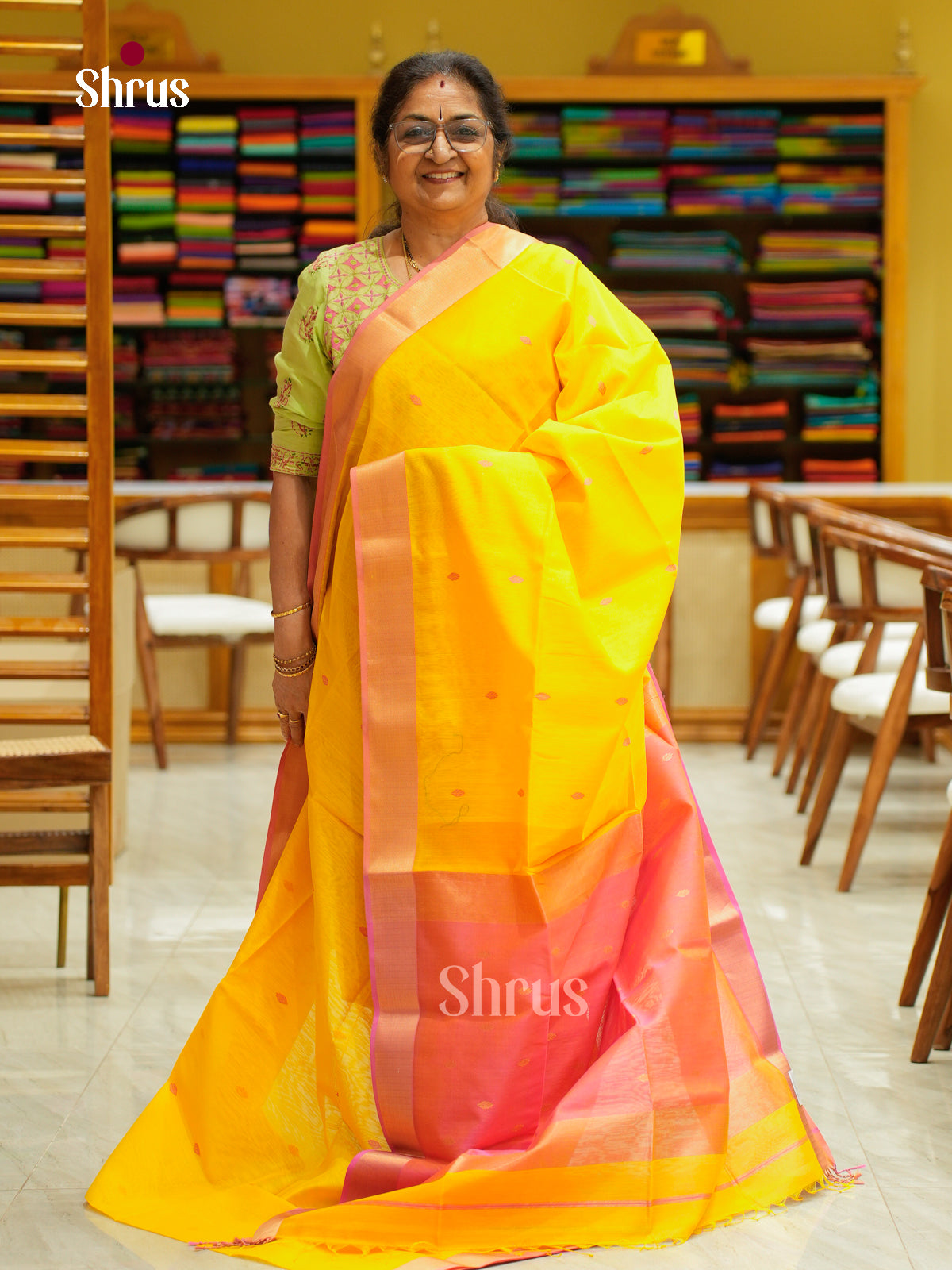 Maheshwari silkcotton Saree - EFS05056 - Shop on Shrus.com