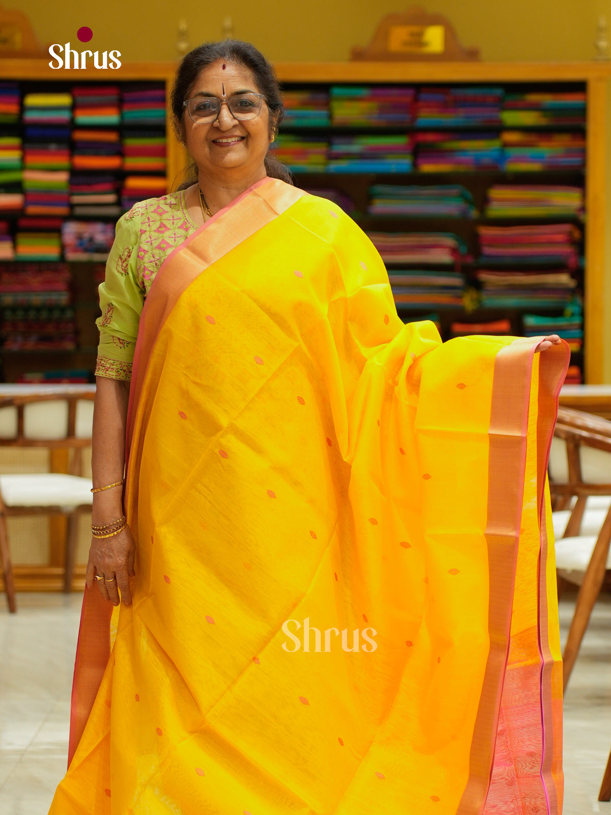 Maheshwari silkcotton Saree - EFS05056 - Shop on Shrus.com