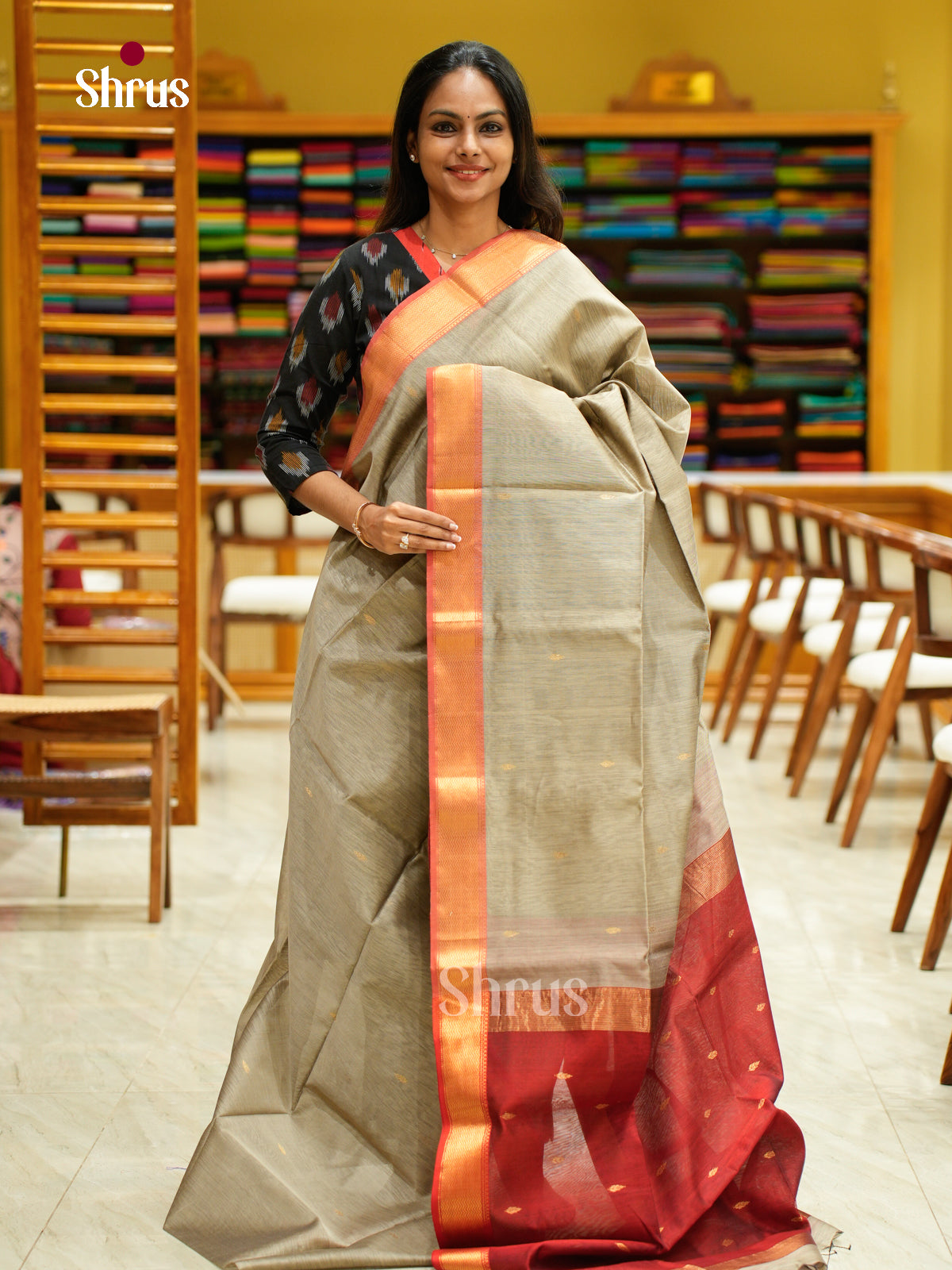 Maheshwari silkcotton Saree - EFS05059 - Shop on Shrus.com
