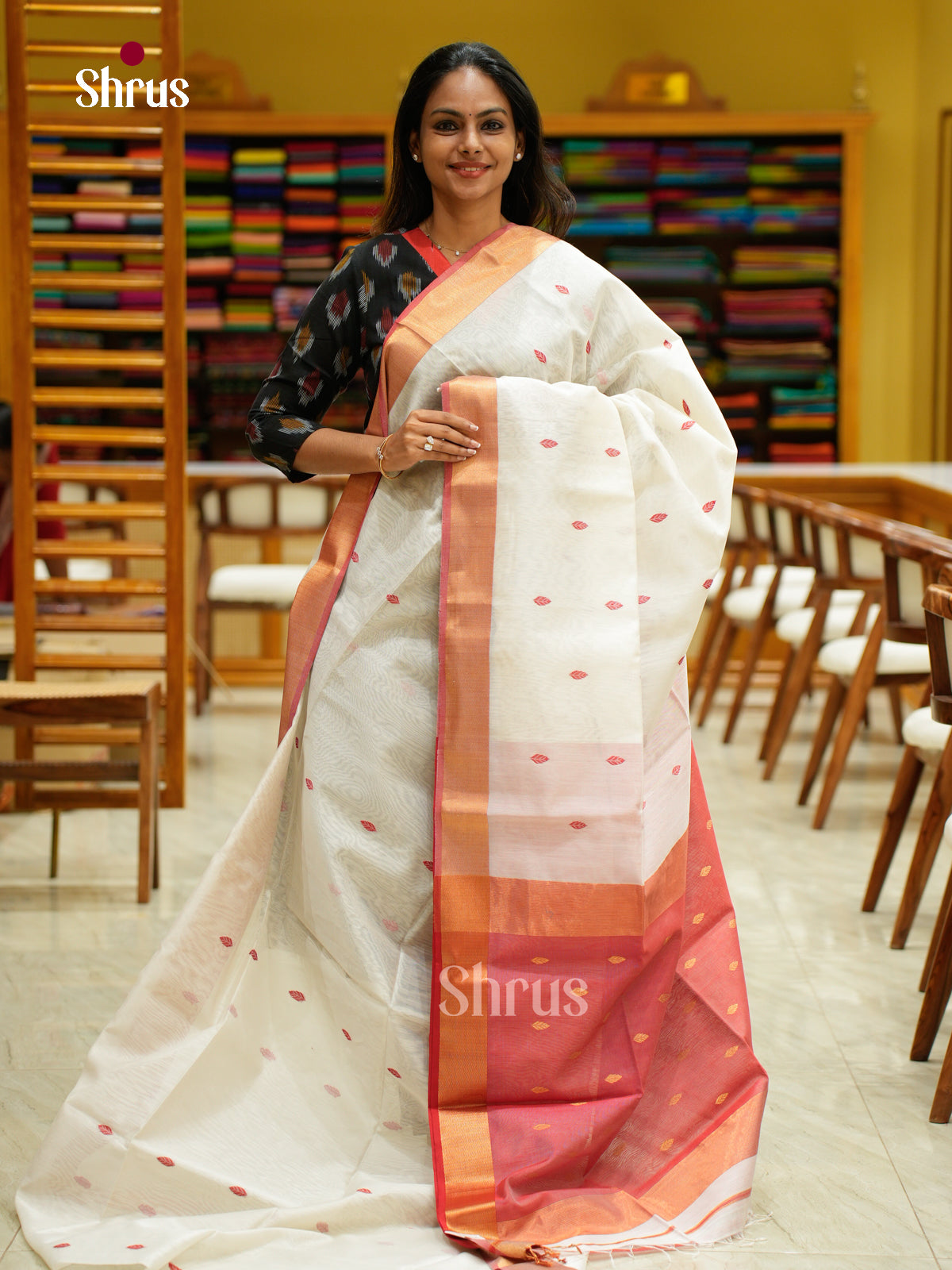 Maheshwari silkcotton Saree - EFS05063 - Shop on Shrus.com
