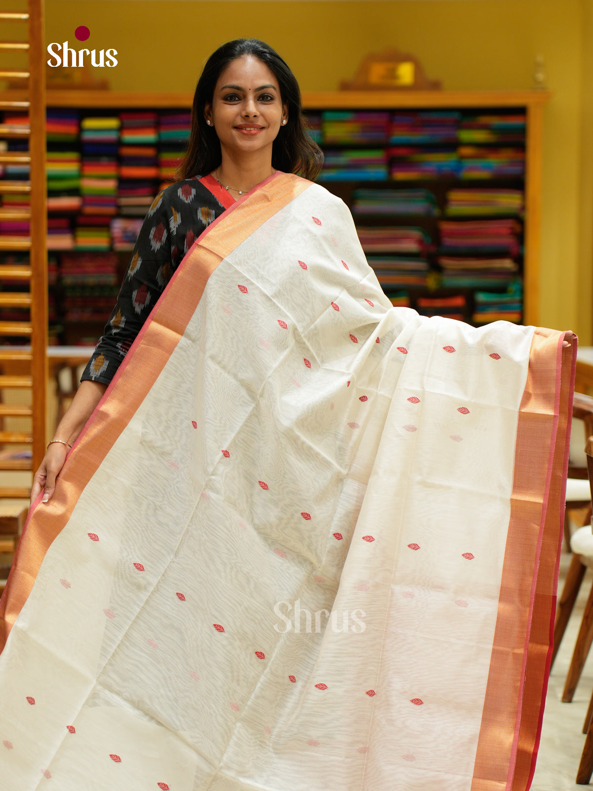 Maheshwari silkcotton Saree - EFS05063 - Shop on Shrus.com
