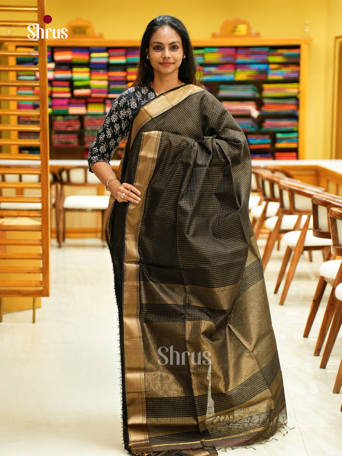 Maheshwari silkcotton Saree - EFS05065 - Shop on Shrus.com