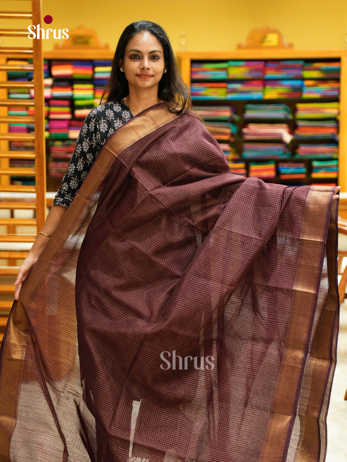 Maheshwari silkcotton Saree - EFS05067 - Shop on Shrus.com