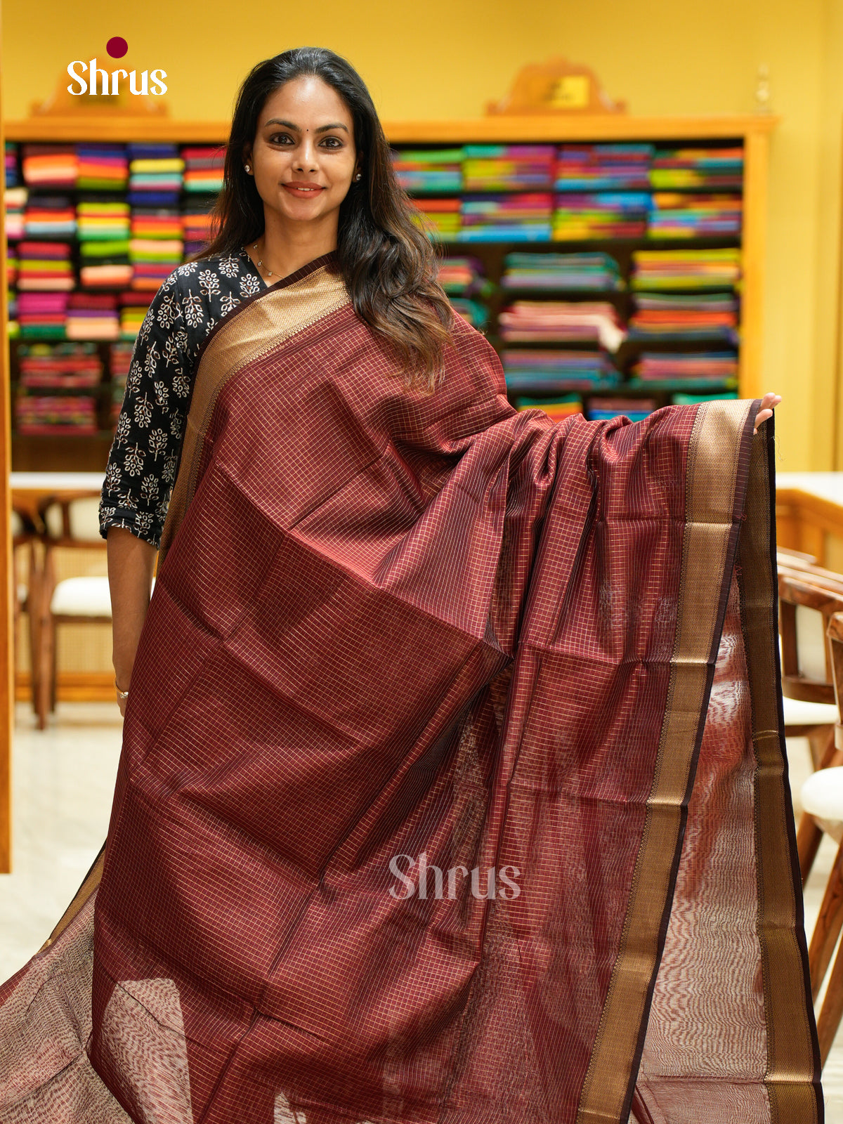 Maheshwari silkcotton Saree - EFS05069 - Shop on Shrus.com