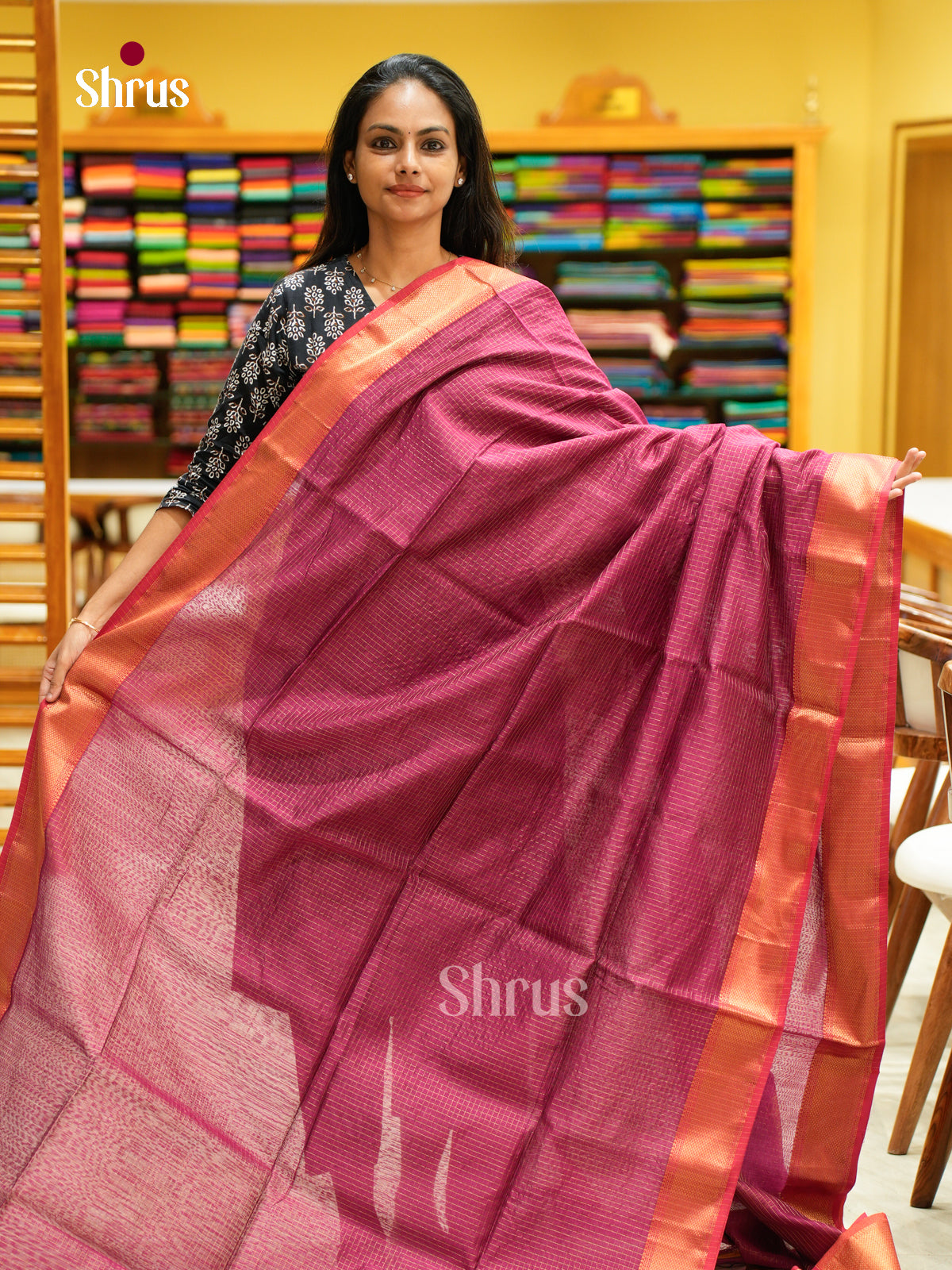 Maheshwari silkcotton Saree - EFS05074 - Shop on Shrus.com