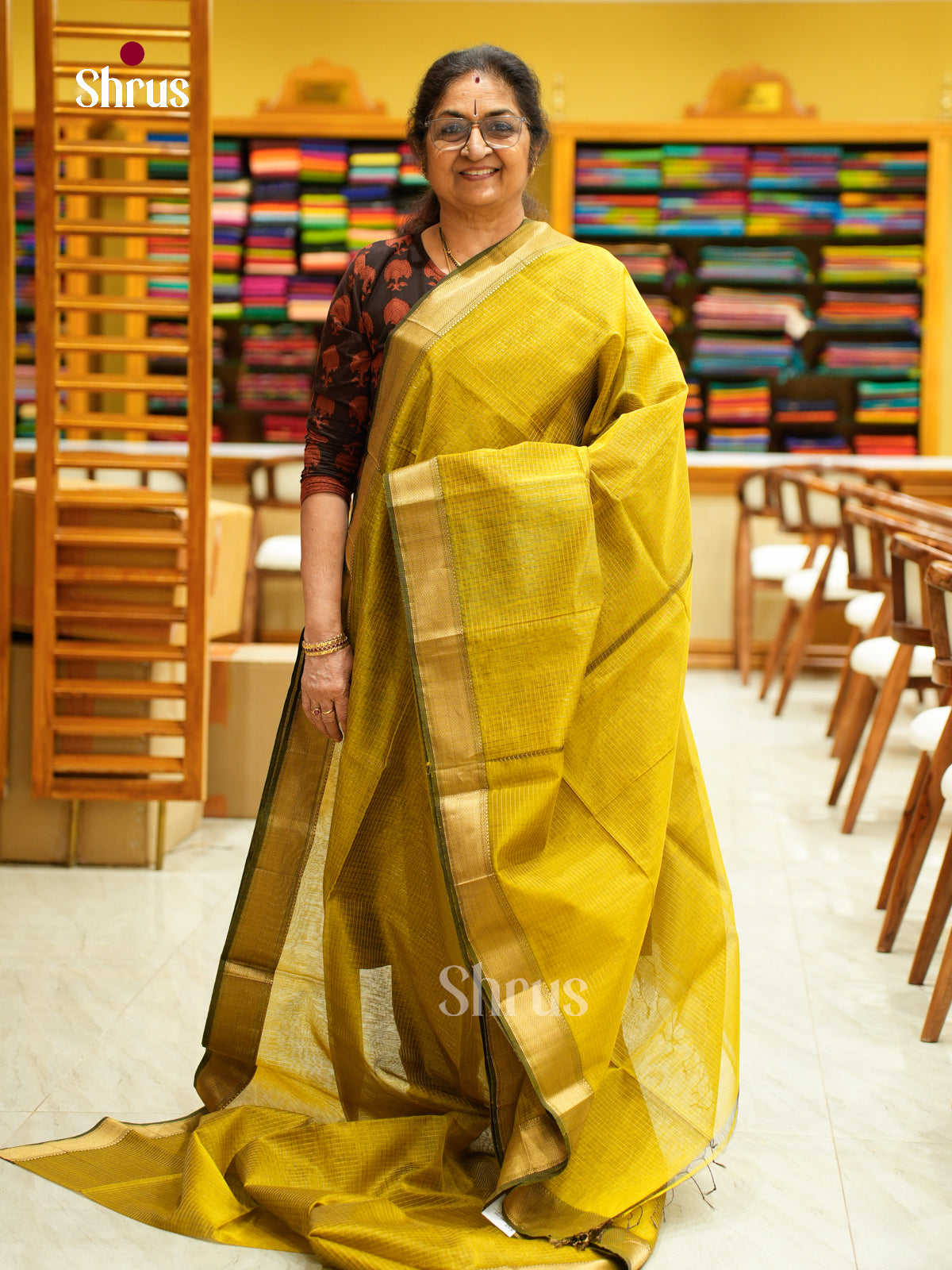 Maheshwari silkcotton Saree - EFS05078 - Shop on Shrus.com