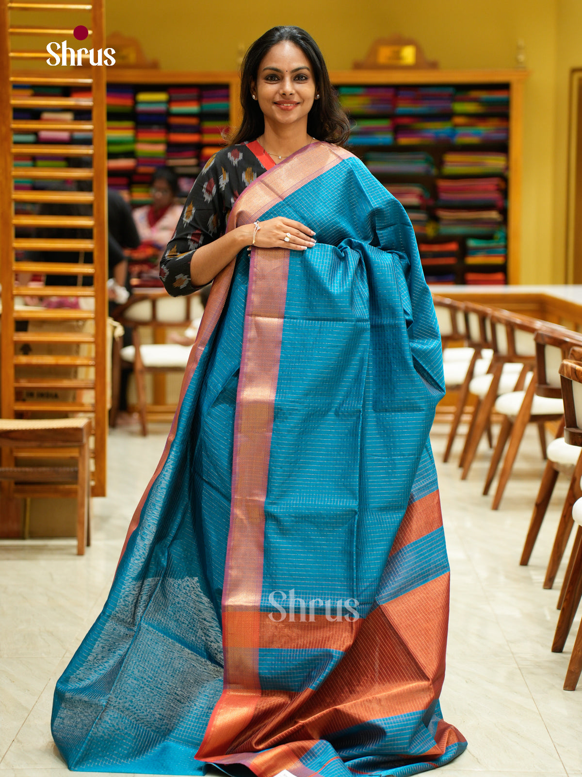 Maheshwari silkcotton Saree - EFS05080 - Shop on Shrus.com