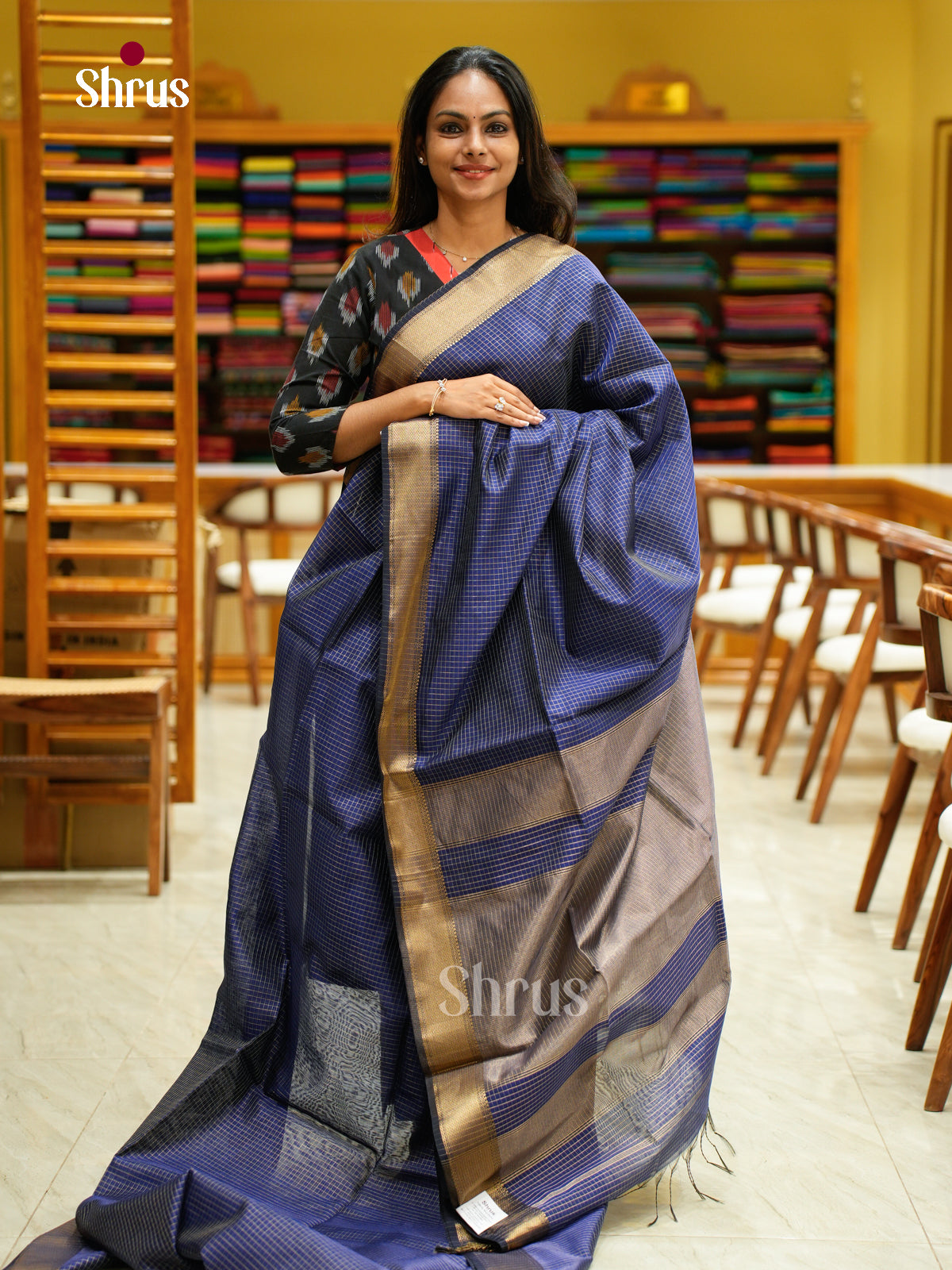 Maheshwari silkcotton Saree - EFS05094 - Shop on Shrus.com