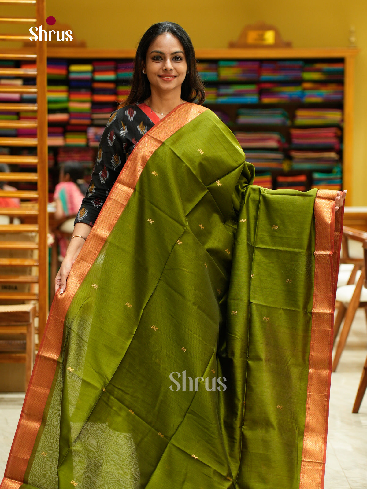 Maheshwari silkcotton Saree - EFS05095 - Shop on Shrus.com