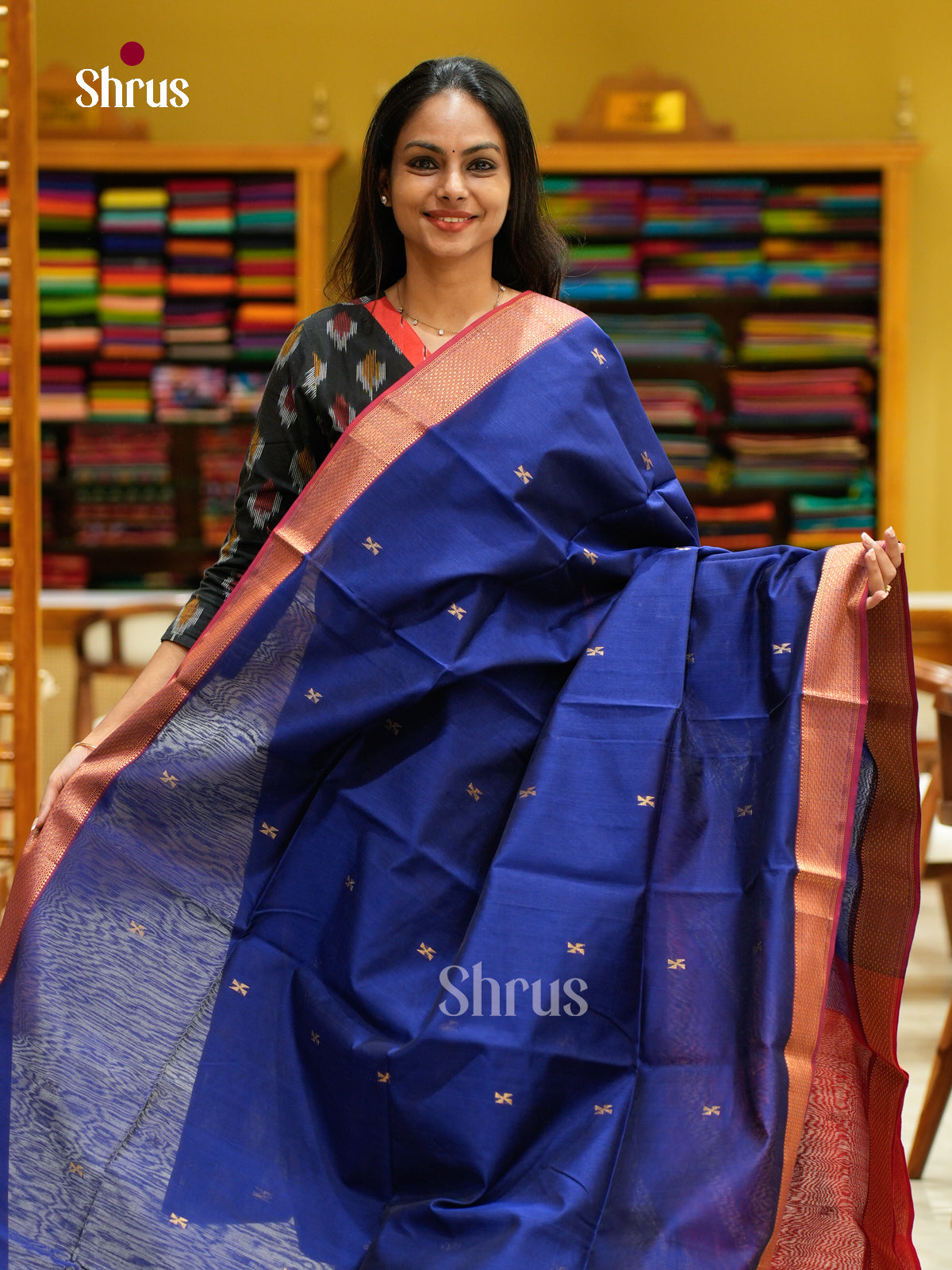 Maheshwari silkcotton Saree - EFS05099 - Shop on Shrus.com