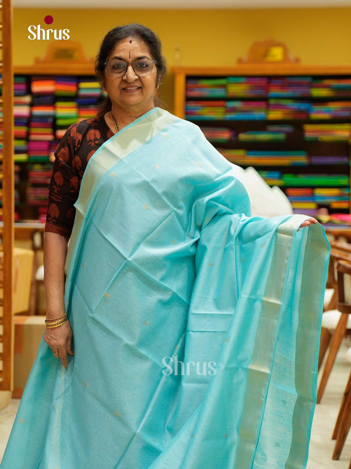 Maheshwari silkcotton Saree - EFS05103 - Shop on Shrus.com
