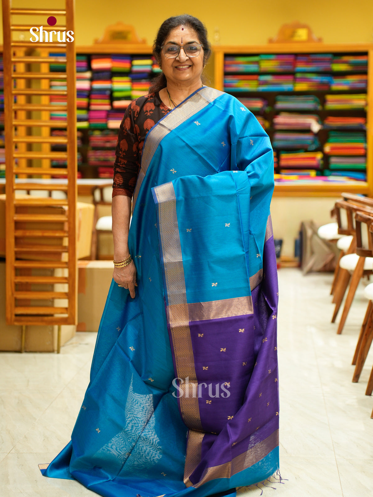 Maheshwari silkcotton Saree - EFS05104 - Shop on Shrus.com