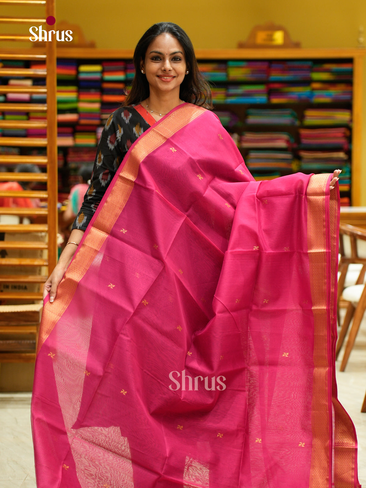 Maheshwari silkcotton Saree - EFS05106 - Shop on Shrus.com