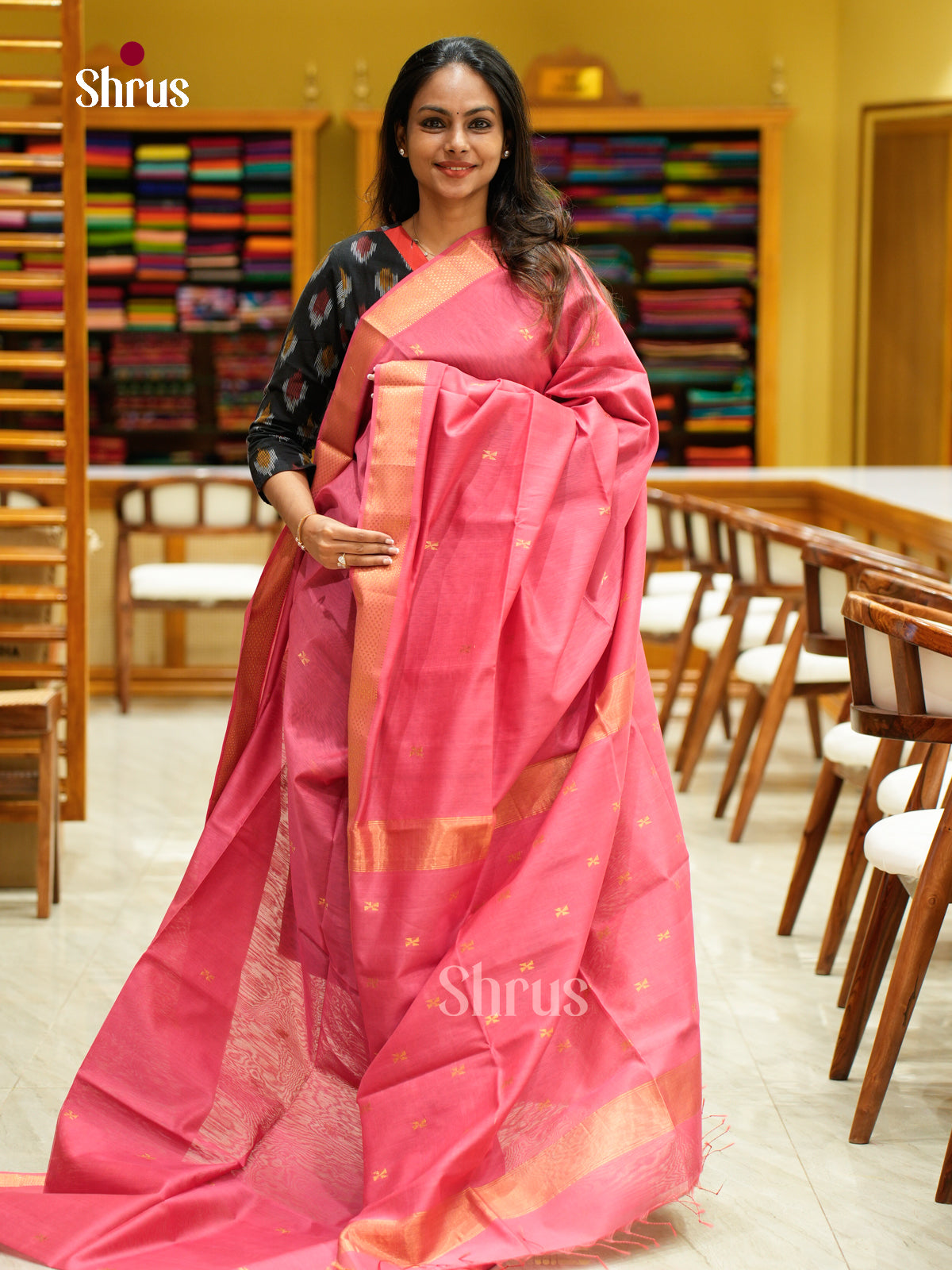 Maheshwari silkcotton Saree - EFS05108 - Shop on Shrus.com