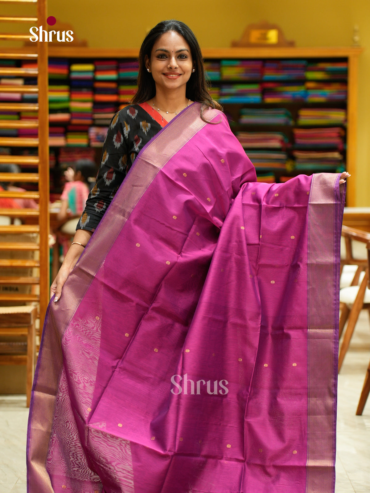 Maheshwari silkcotton Saree - EFS05113 - Shop on Shrus.com