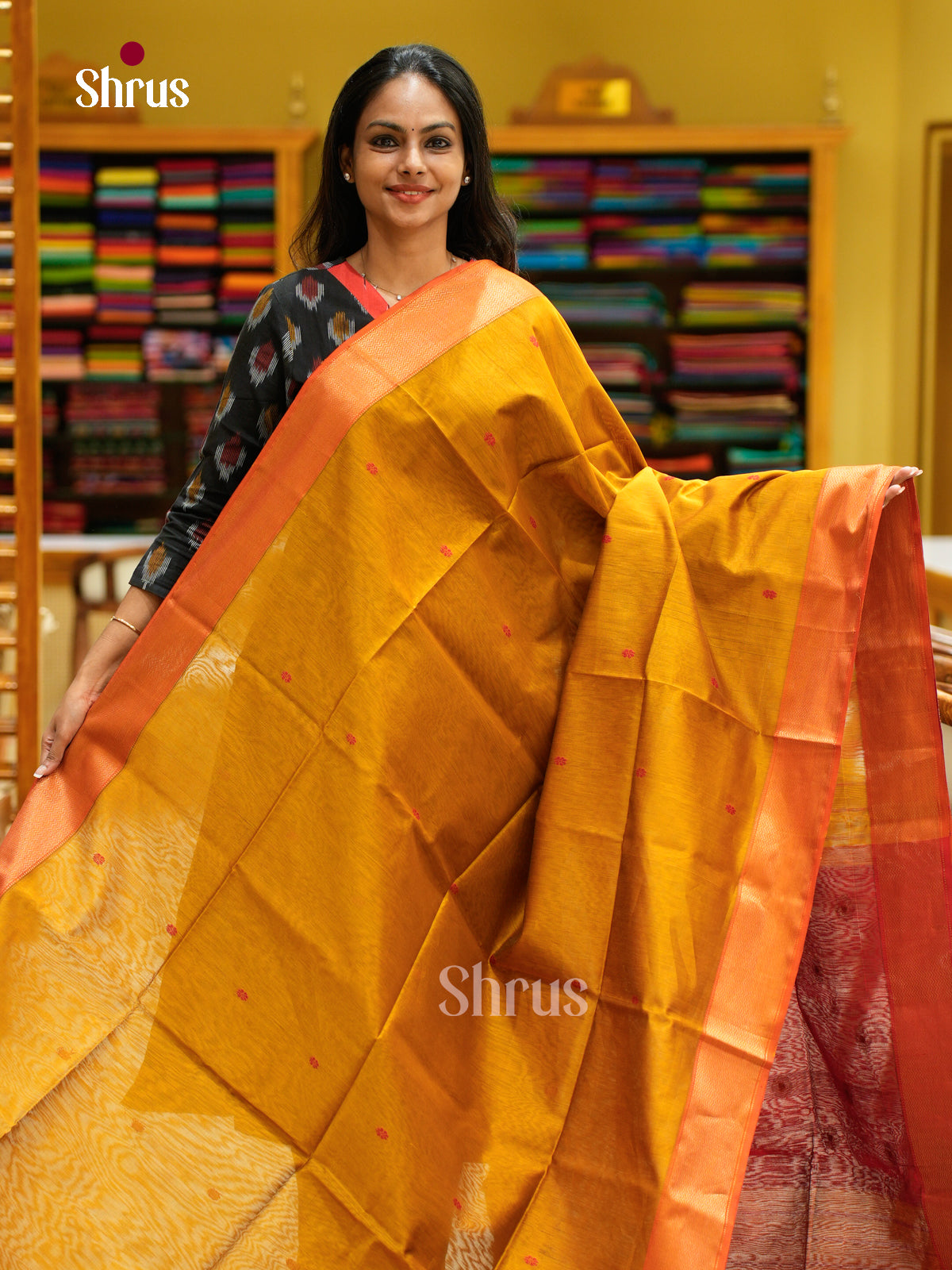 Maheshwari silkcotton Saree - EFS05115 - Shop on Shrus.com