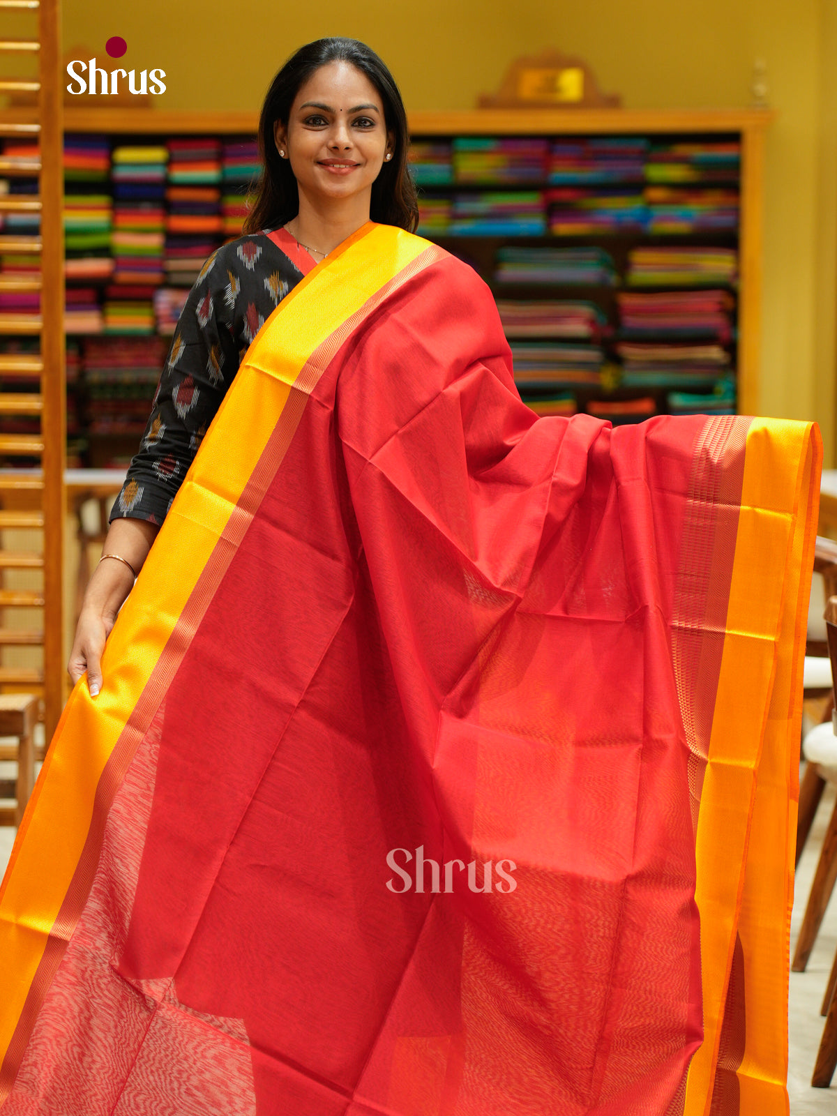Maheshwari silkcotton Saree - EFS05130 - Shop on Shrus.com