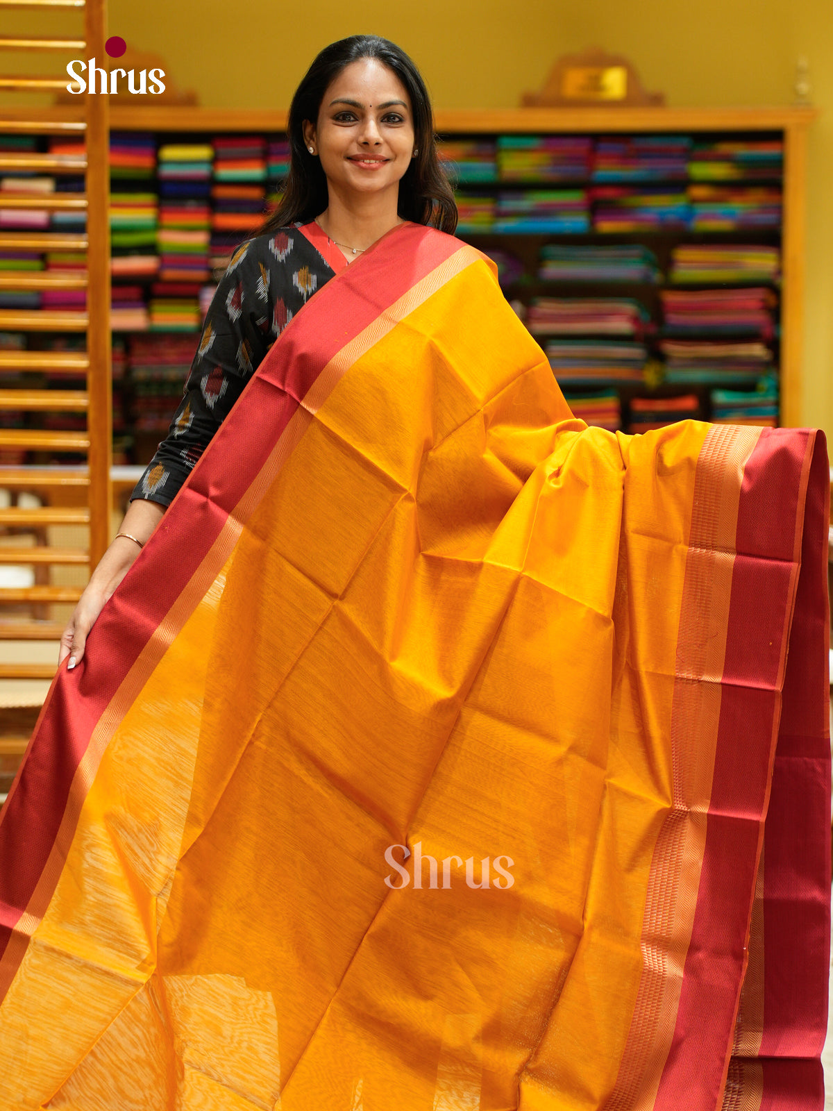 Maheshwari silkcotton Saree - EFS05131 - Shop on Shrus.com