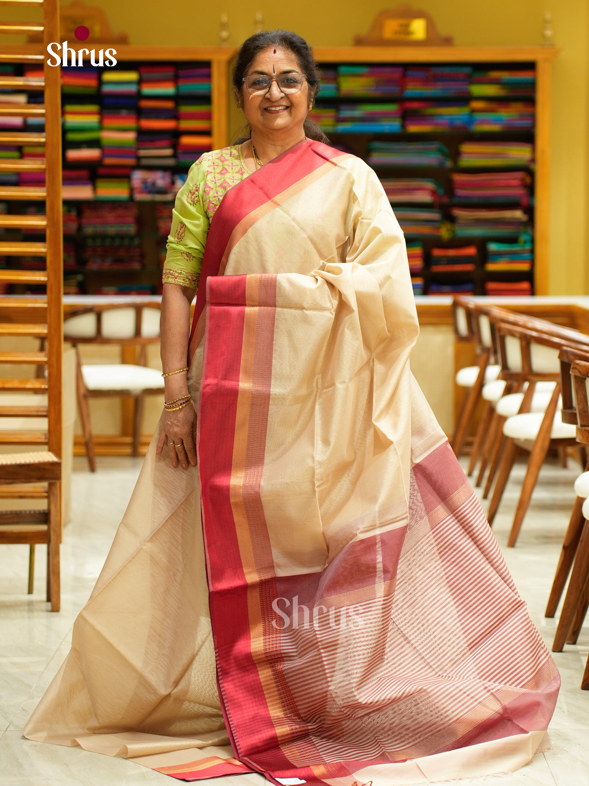 Maheshwari silkcotton Saree - EFS05134 - Shop on Shrus.com