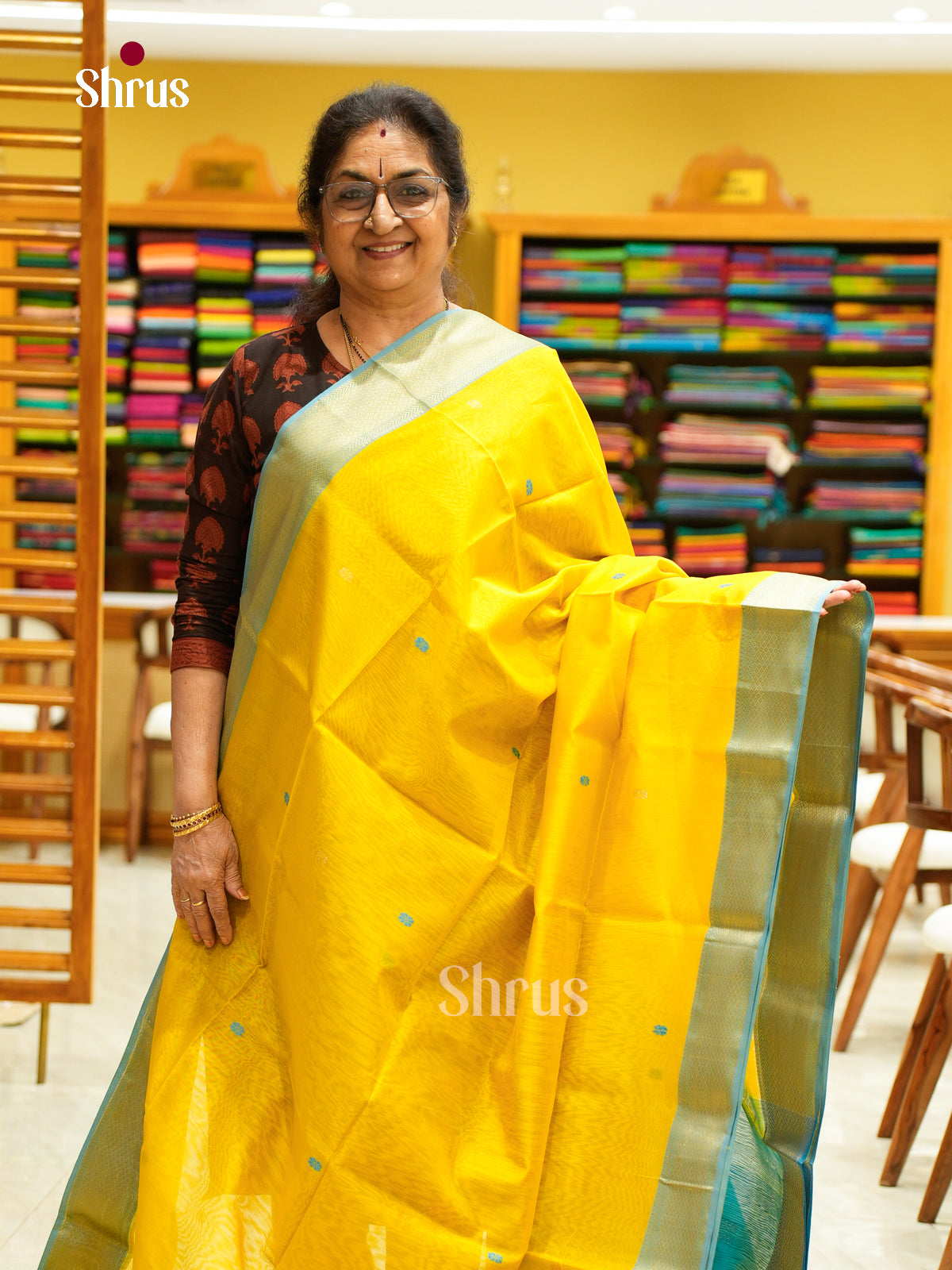 Maheshwari silkcotton Saree - EFS05140 - Shop on Shrus.com