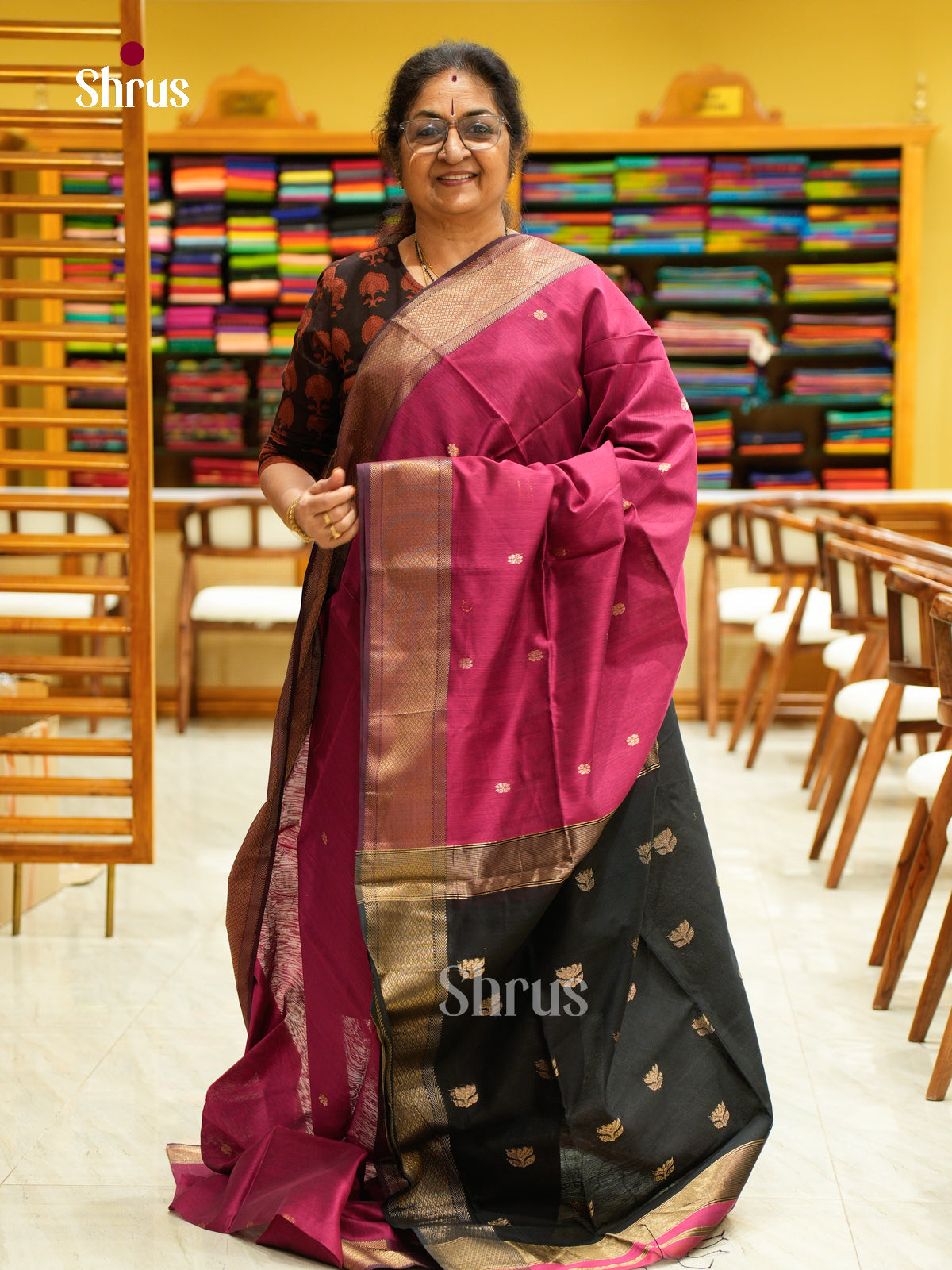 Maheshwari silkcotton Saree - EFS05141 - Shop on Shrus.com