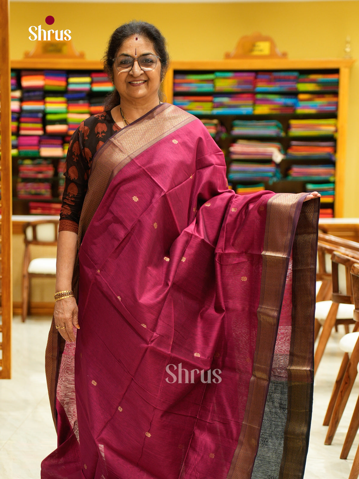 Maheshwari silkcotton Saree - EFS05141 - Shop on Shrus.com